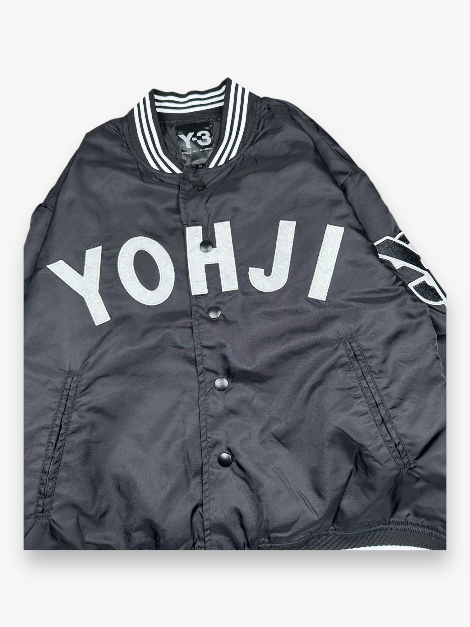 Y-3 Yohji Bomber Jacket Letters Black