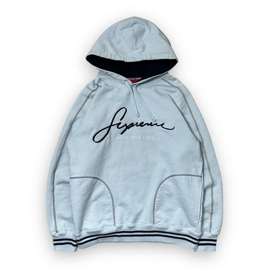 Sweatshirt Hoodie Supreme Contrast Embroidered Ice SS19 (M)