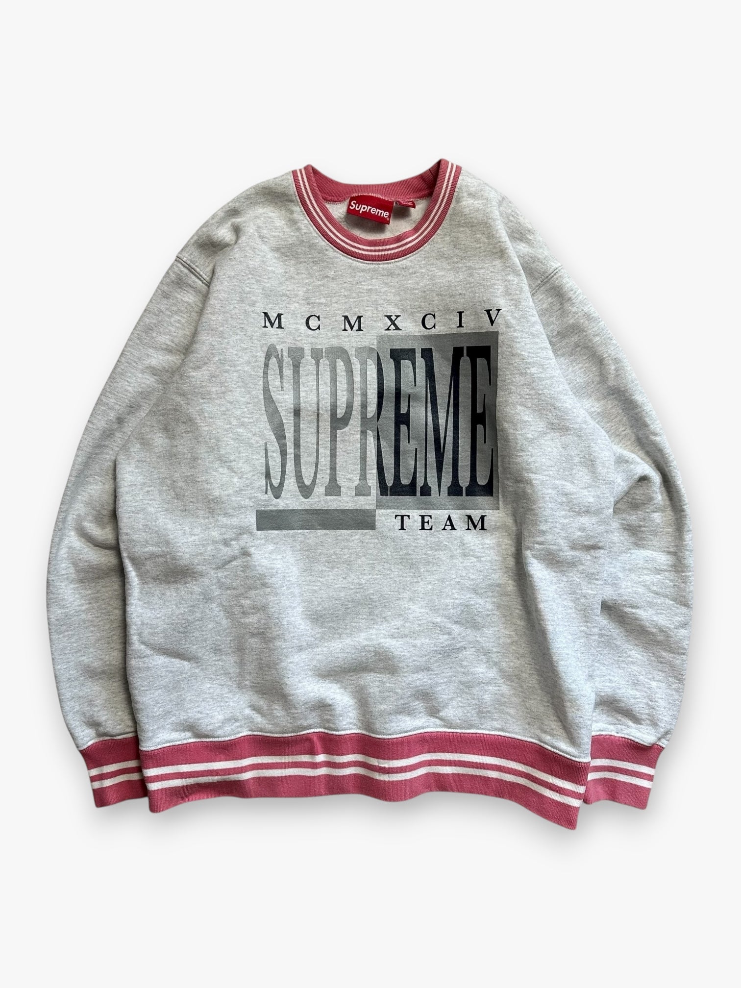 Sweatshirt Crewneck Supreme Team Ash Grey FW17