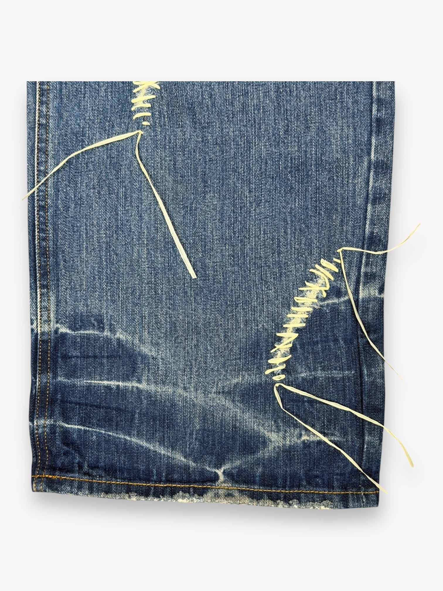 Jeans Jacquemus « Le Raphia » Destressed Ropes Faded
