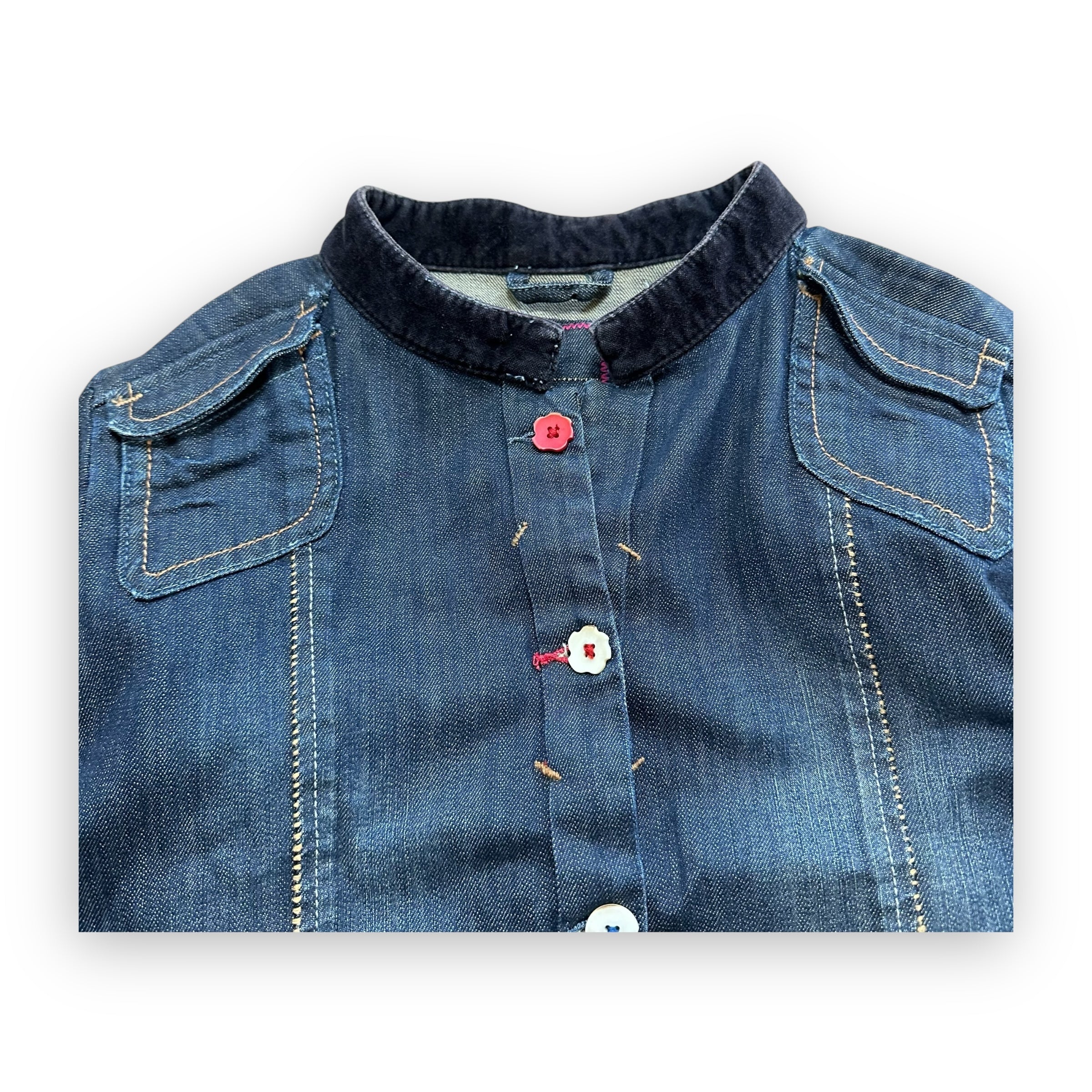 Jacket Marithe + Francois Girbaud Denim Flower