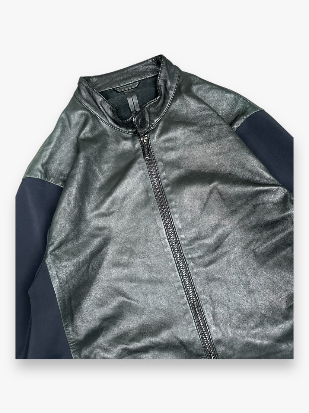 Hybrid Leather Jacket Emporio Armani Black AW21