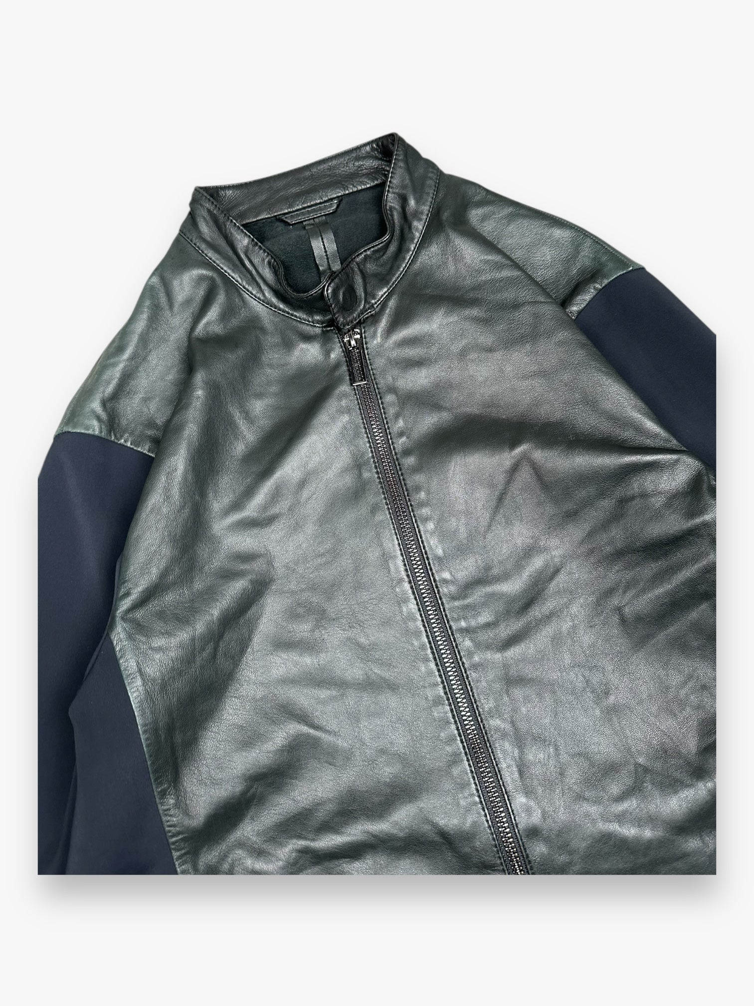Hybrid Leather Jacket Emporio Armani Black AW21