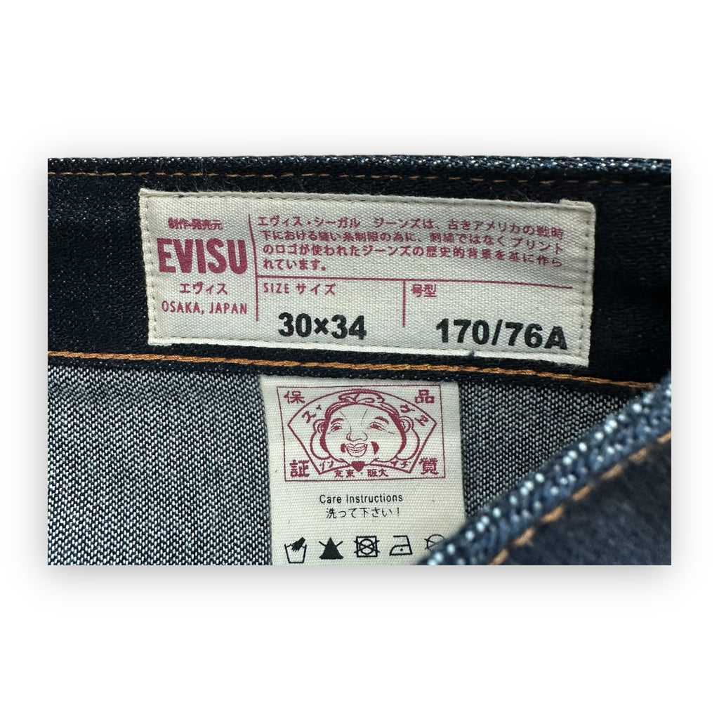 Jeans Evisu Daicock Embroidery Lot 2000 Gold/Red