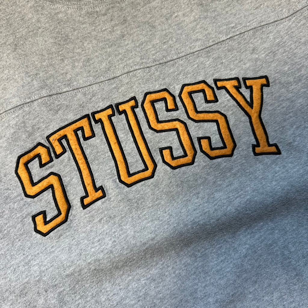 Tee Longsleeve Stussy Kent Football Grey