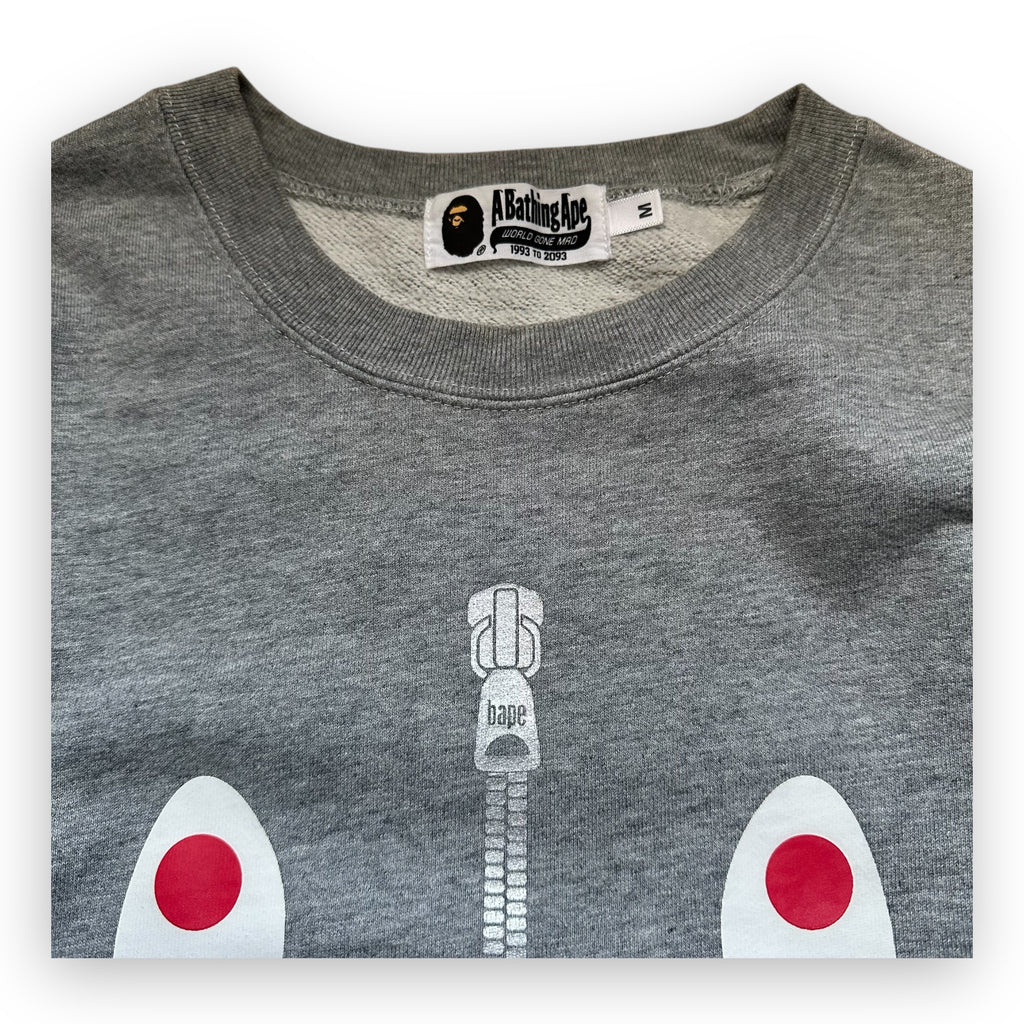 BAPE Shark Gray Crewneck Sweatshirt
