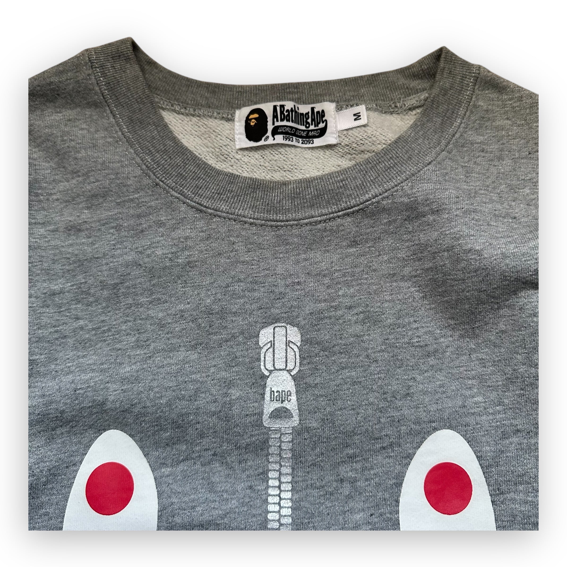 BAPE Shark Gray Crewneck Sweatshirt