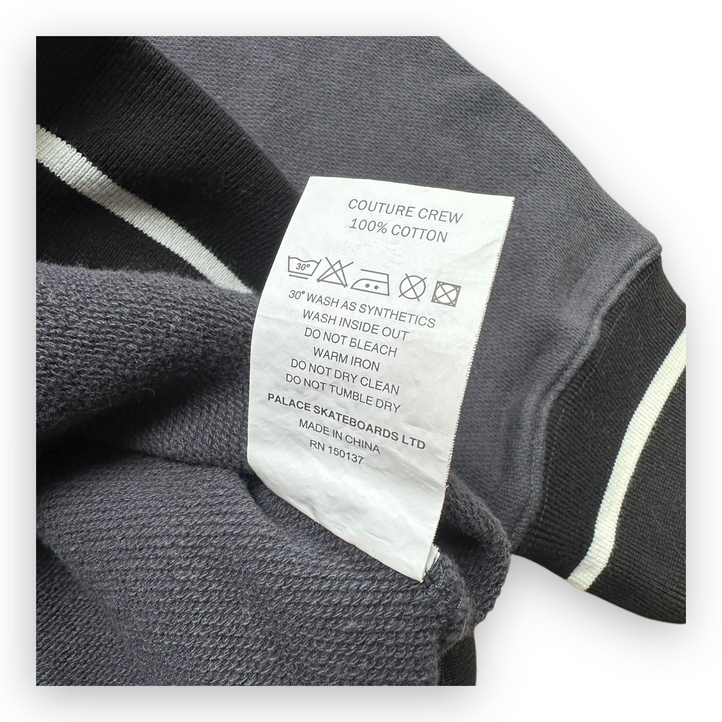 Sweatshirt Crewneck Palace Couture Dark Grey SS18 (M)