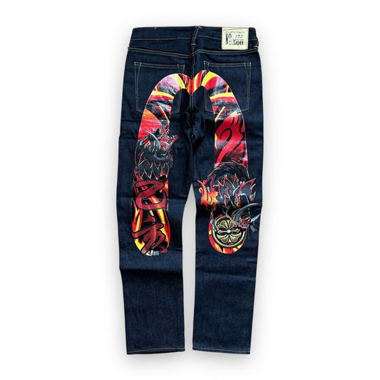 Jeans Evisu Daicock Limited Edition Year of the wild boar 190/500 Red (S)