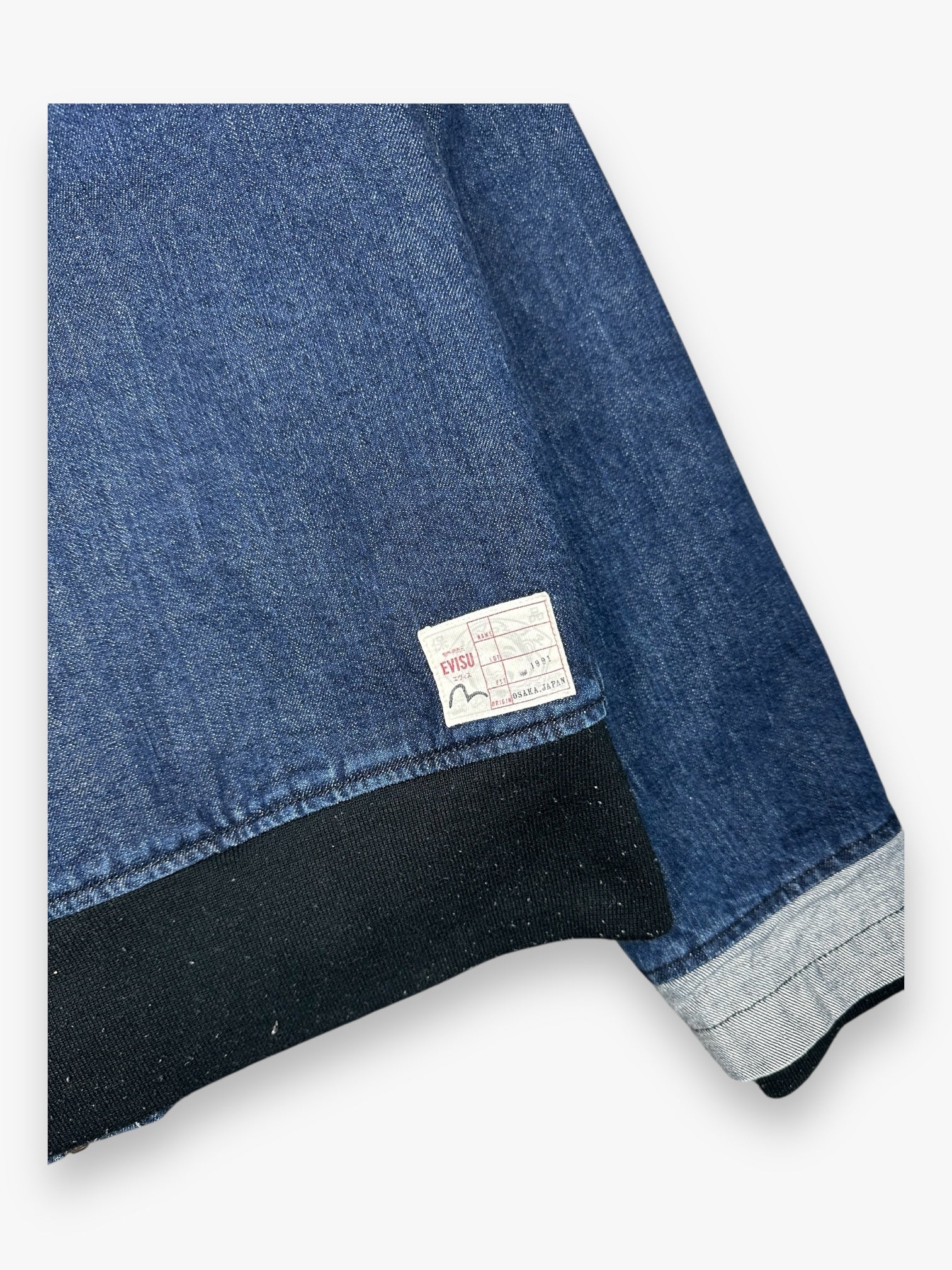 Evisu Bomber Aviator Denim Jacket