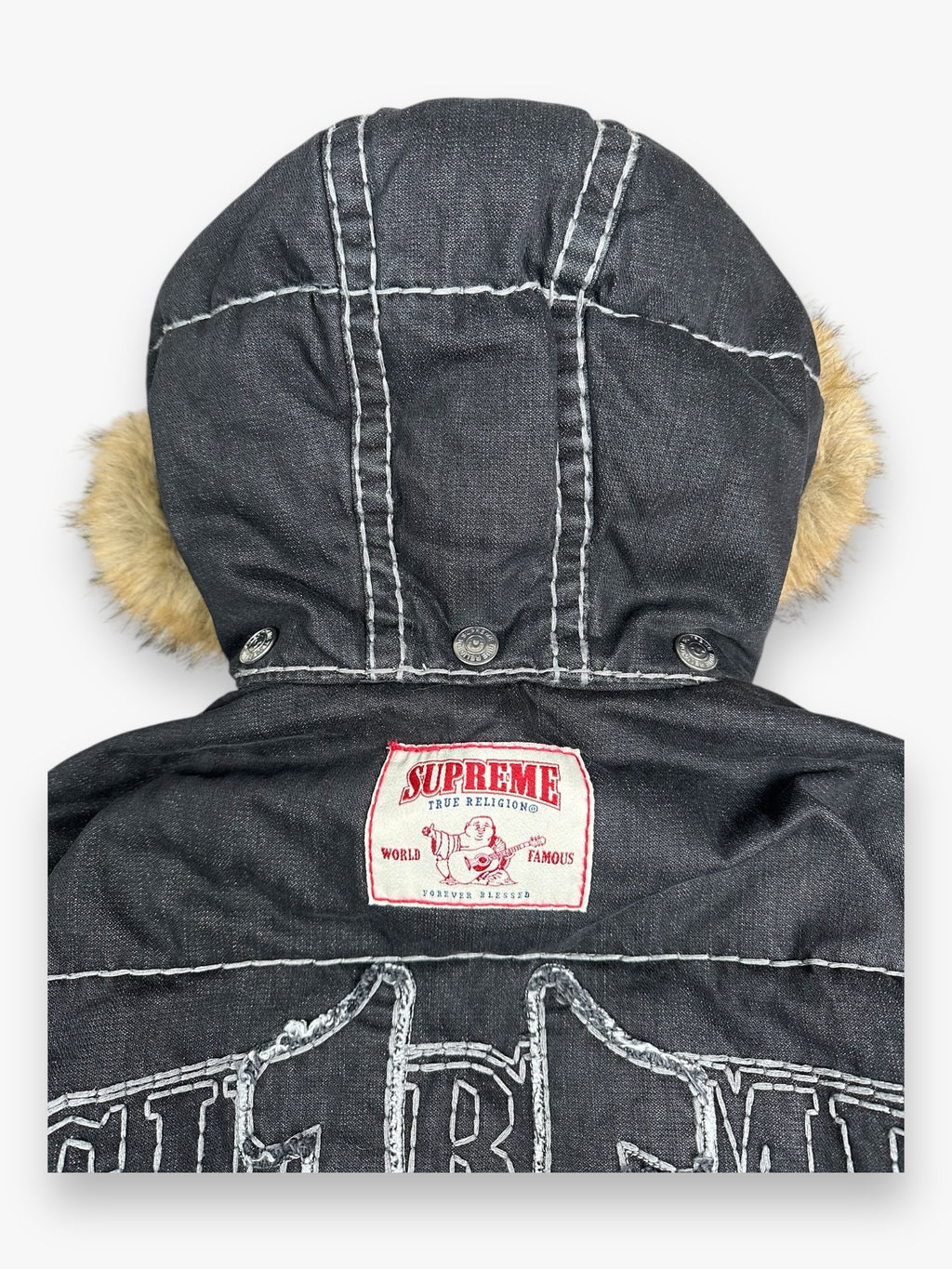 Supreme True Religion Puffer Jacket Black FW25