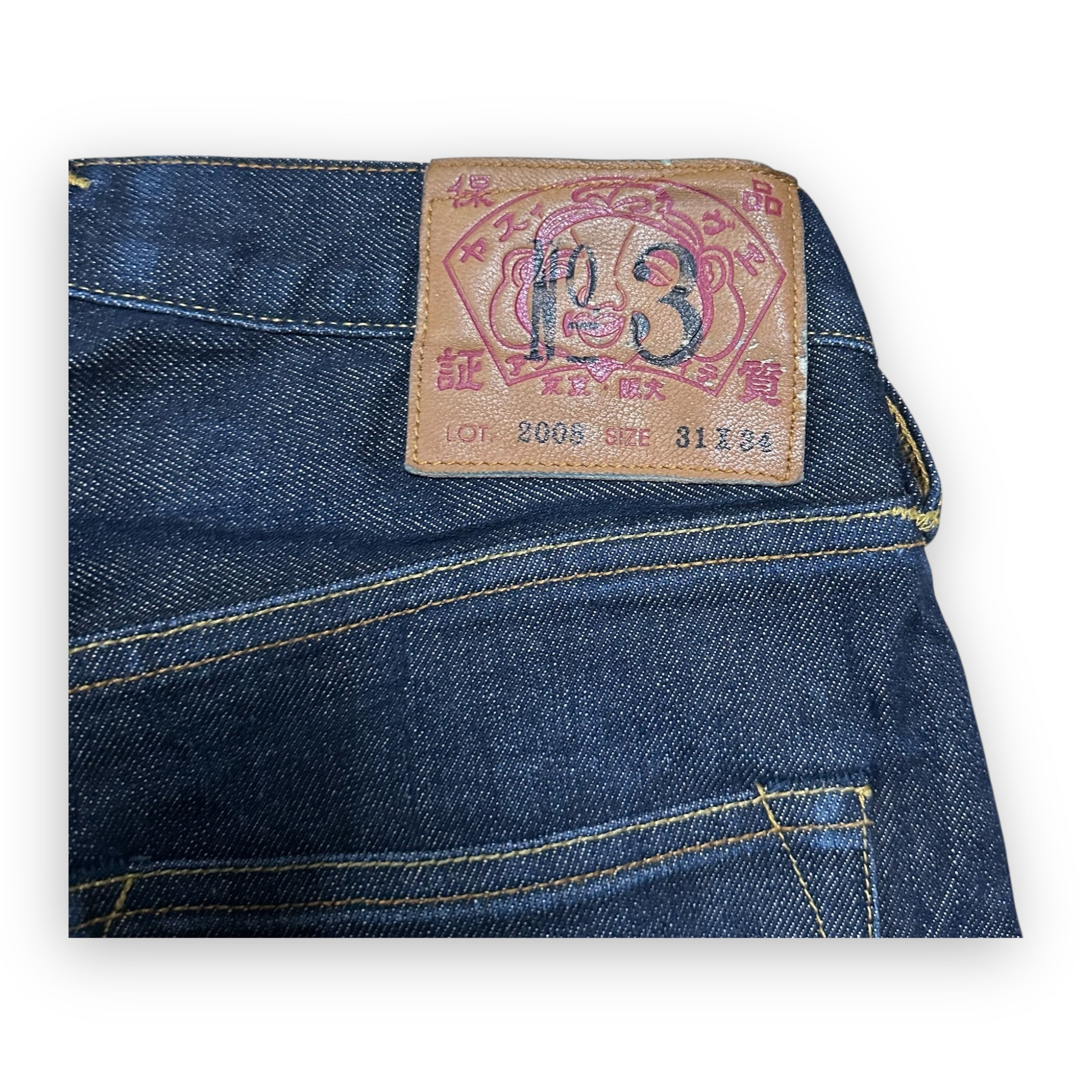 Jeans Evisu Seagull Denim Robot Lot 2008 Yellow