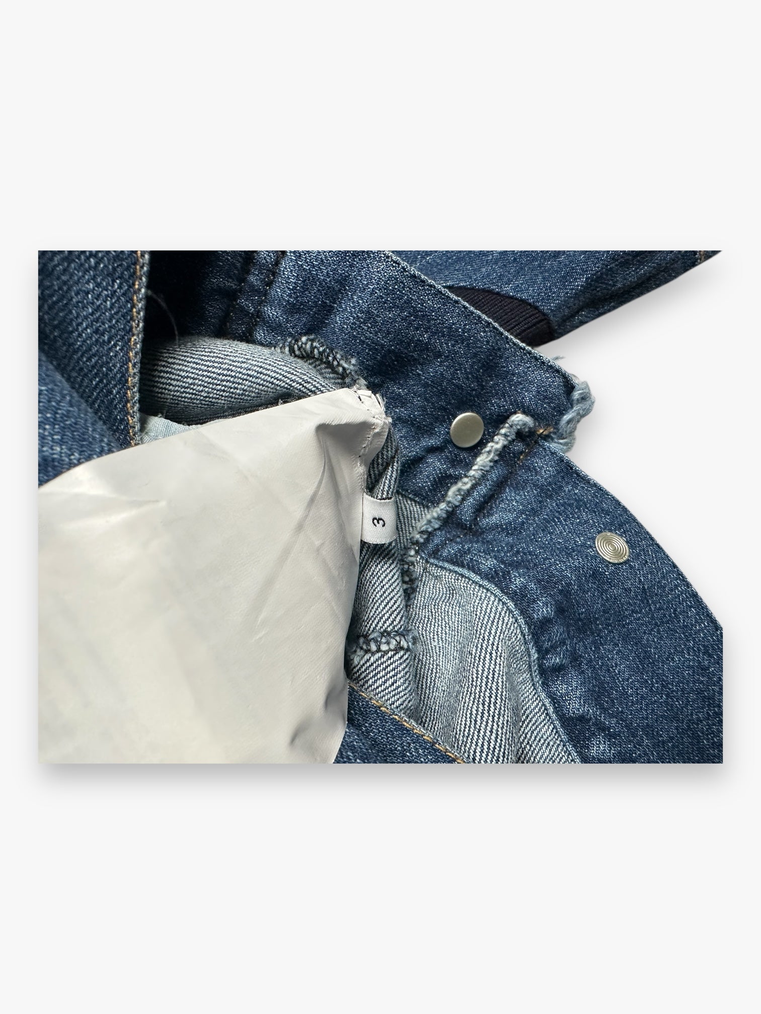 Sacai Denim Jacket Destroy Olive Blue