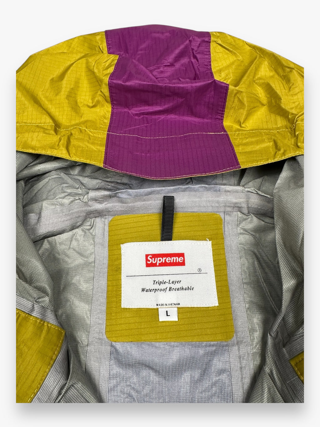 Supreme Taped Seam Rain Jacket Yellow SS18