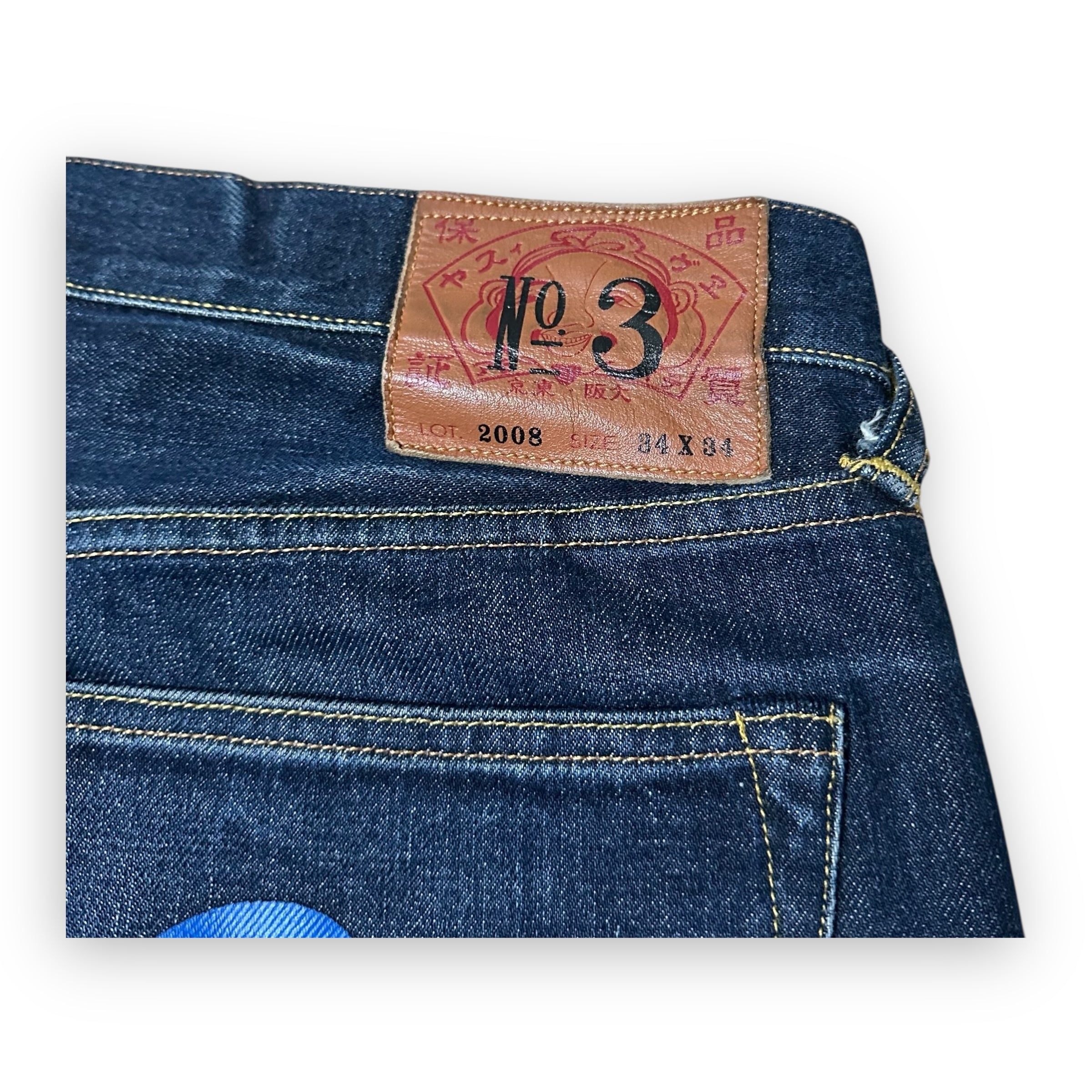 Jeans Evisu Seagull Robot Blue Lot 2008