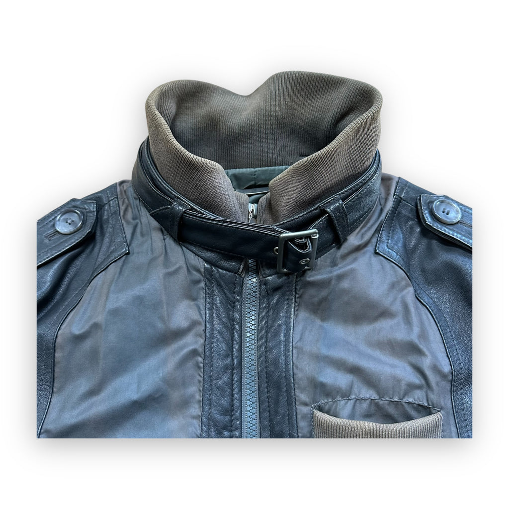 Jacket Dolce & Gabbana Hybrid Nylon Leather Brown vintage