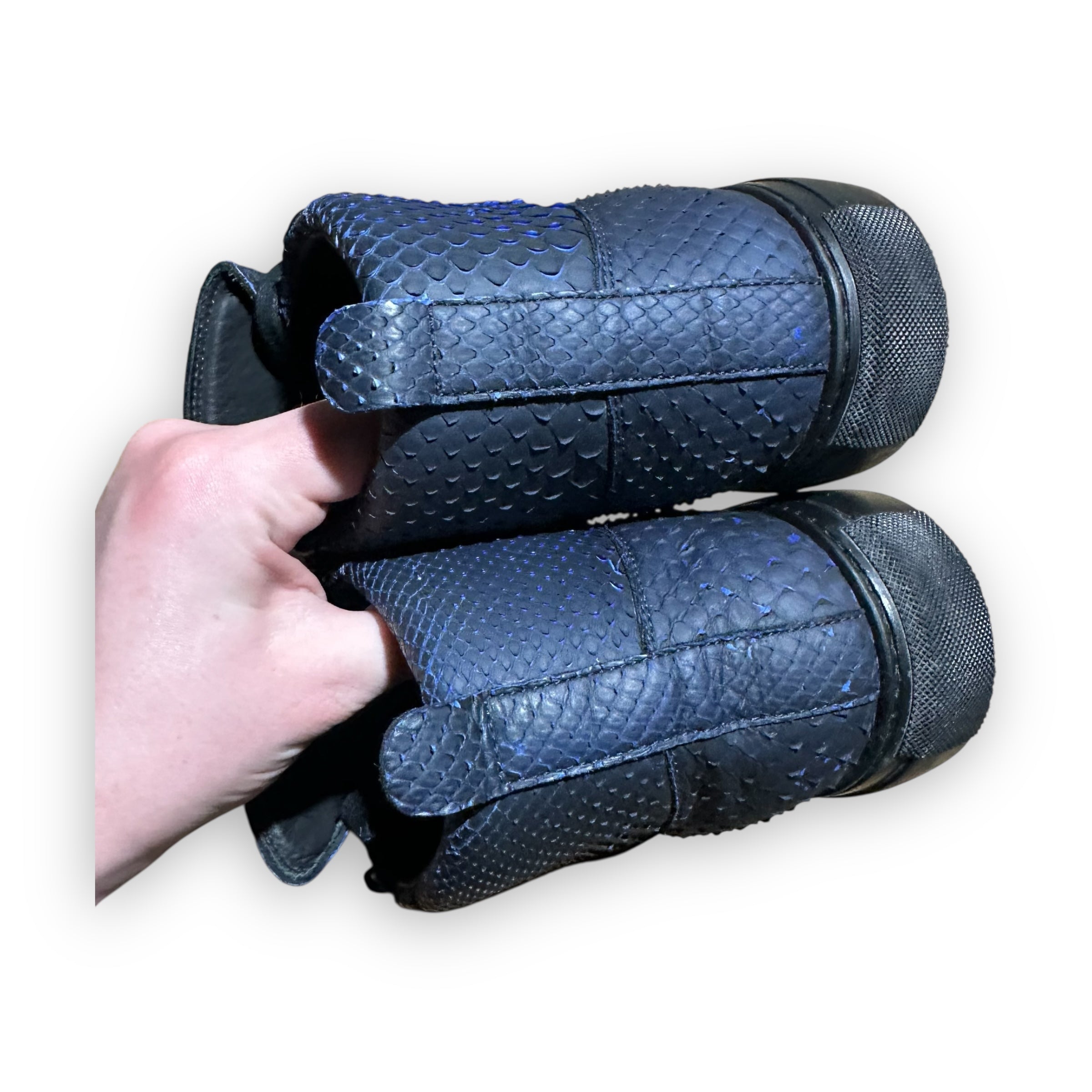 Balanciaga Arena High Snakeskin Navy