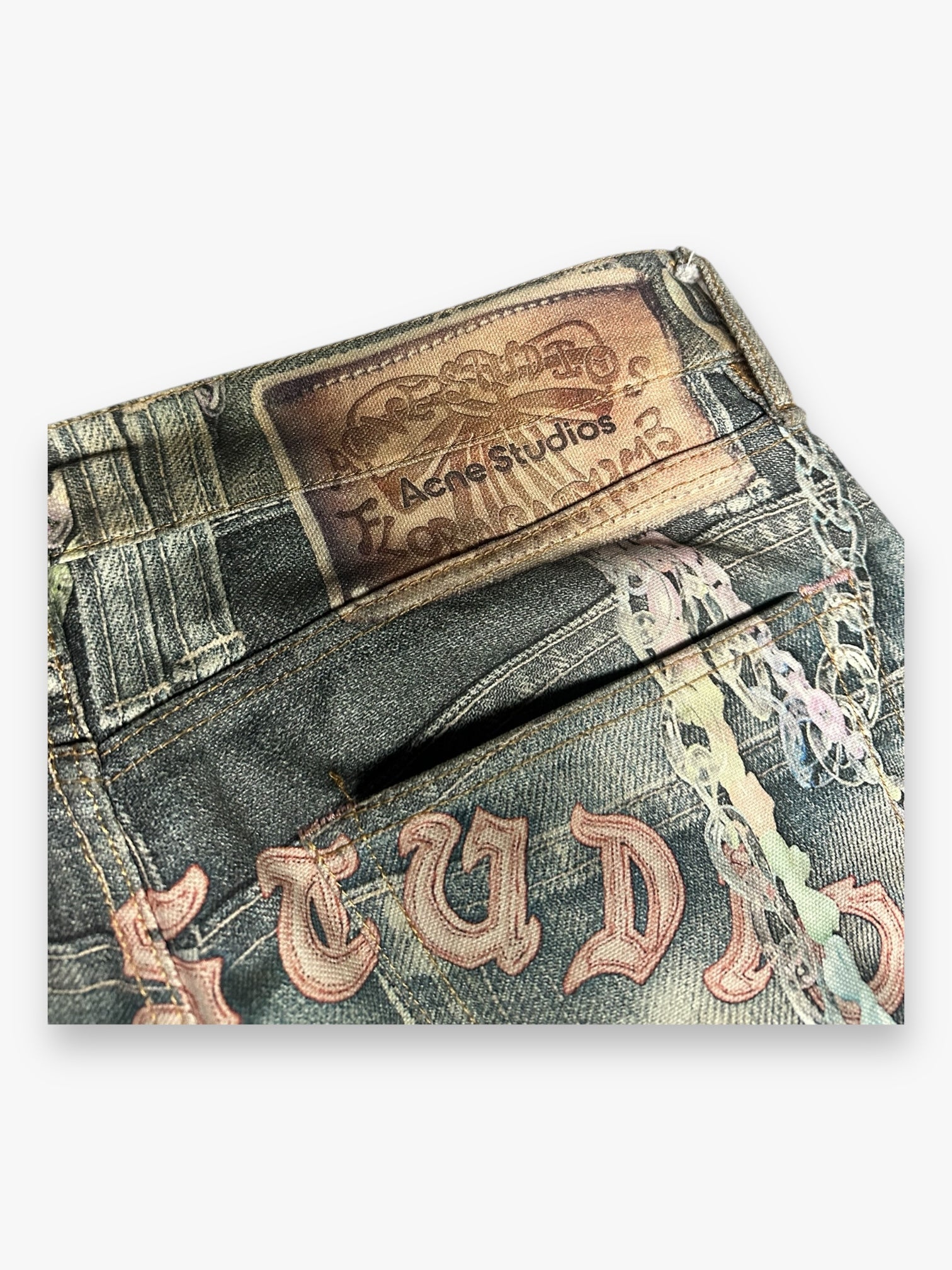 Acne Studios Baggy Jeans Candy Chains Print
