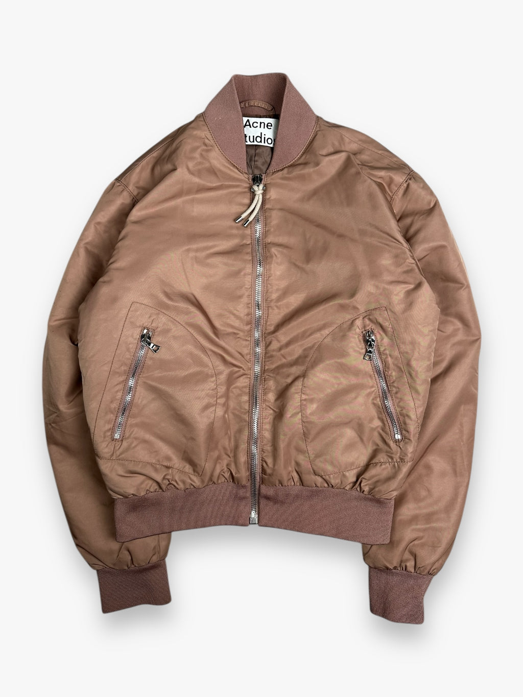 Acne Studios Azura Bomber Jacket Pink Satin AW16