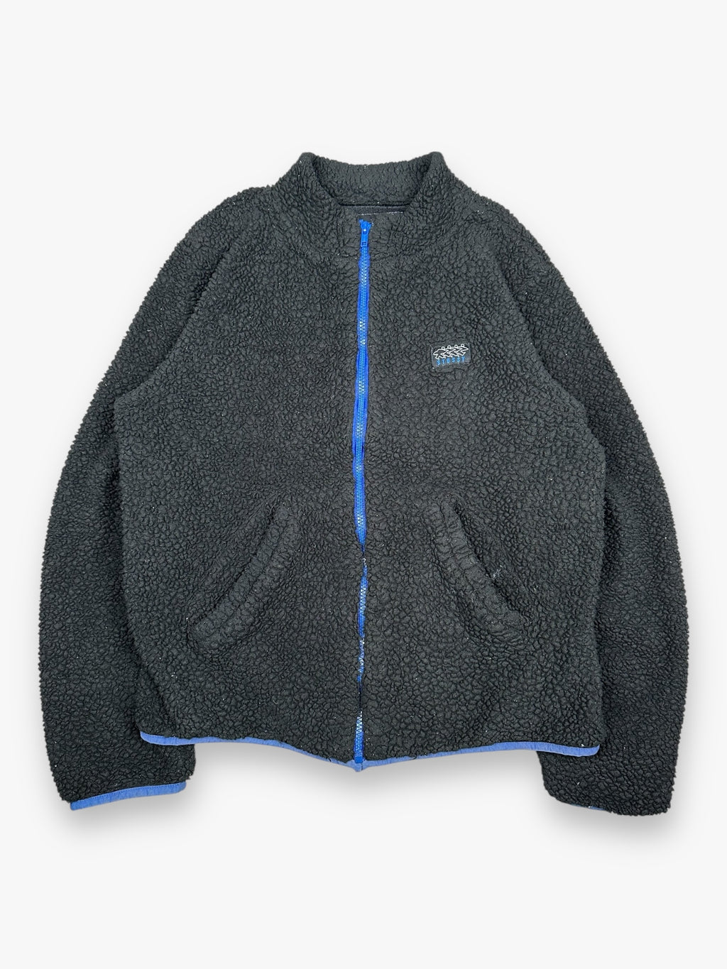 Stussy Fleece Jacket Black Blue
