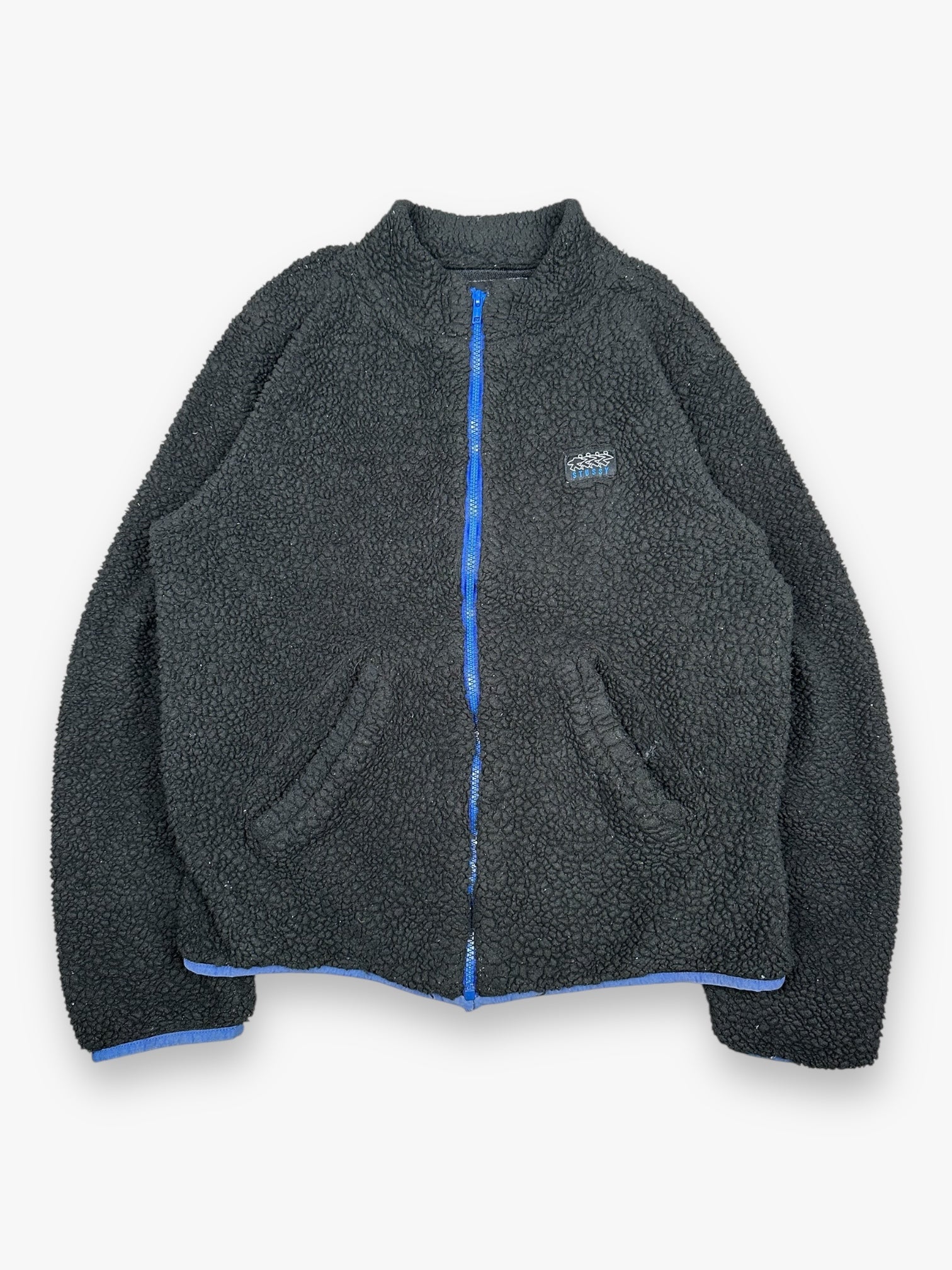 Stussy Fleece Jacket Black Blue