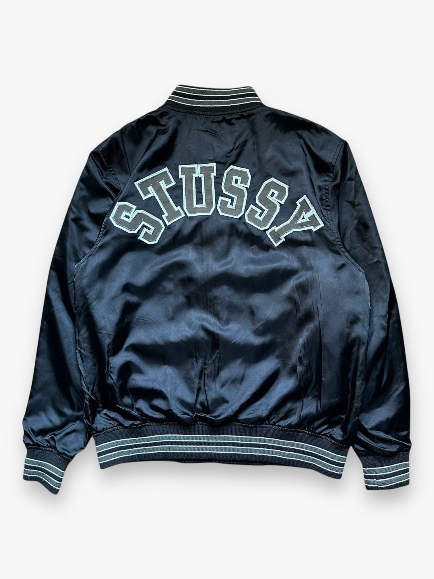 Jacket Stussy Varsity Bomber Nylon Black vintage