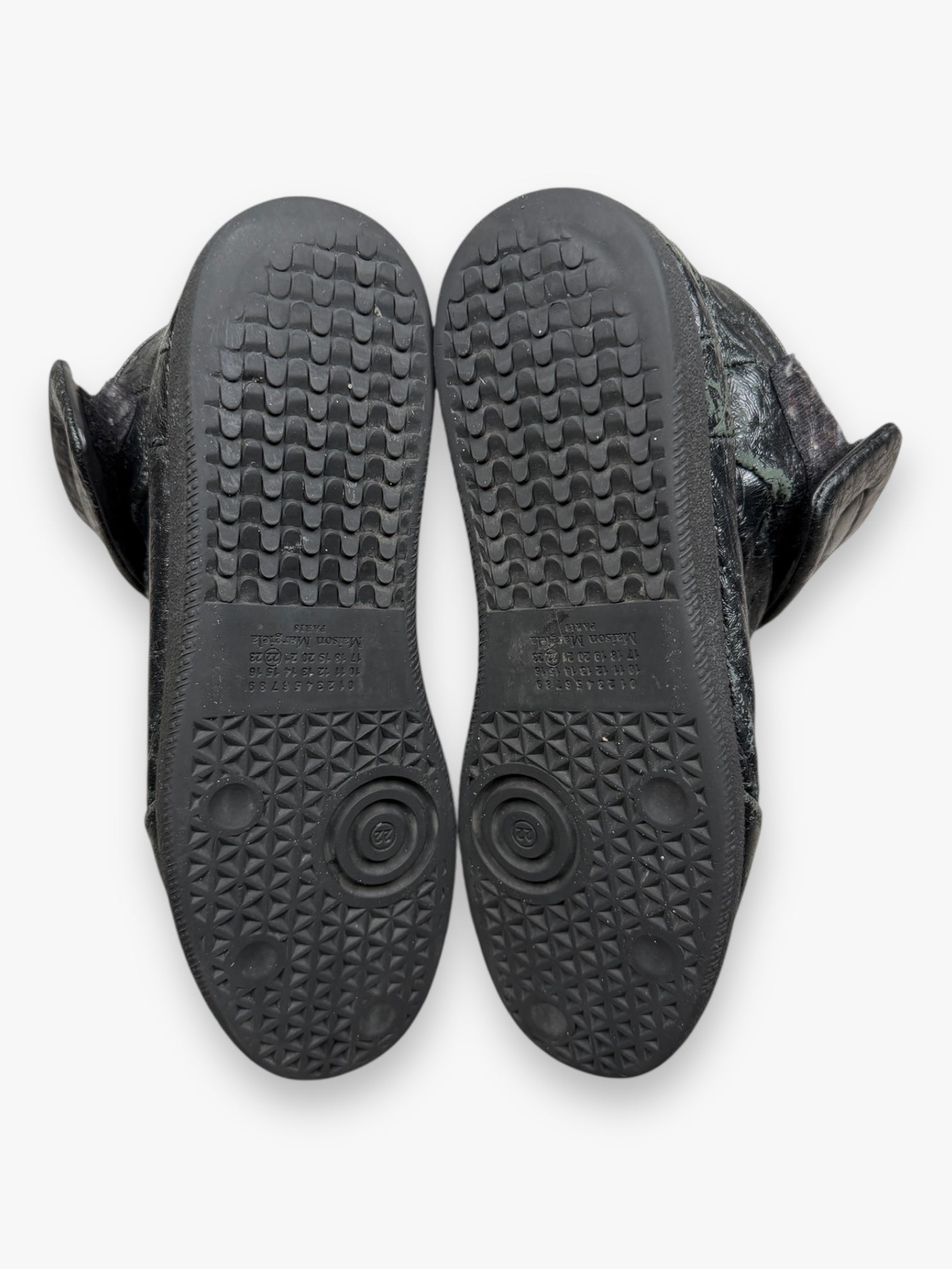 Maison Margiela Future High Cracked Leather Black