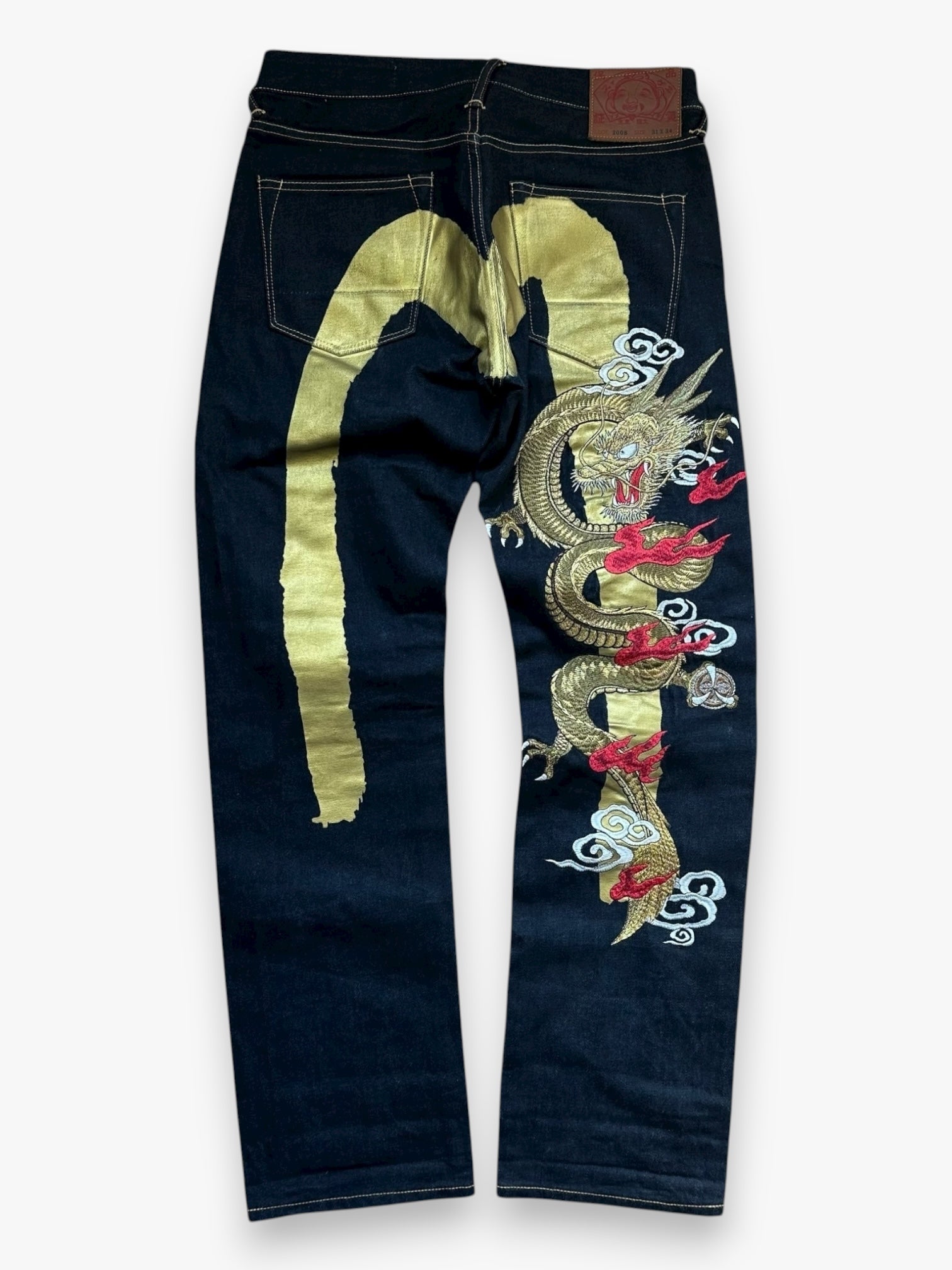 Jeans Evisu Daicock Dragon Gold Lot 2008