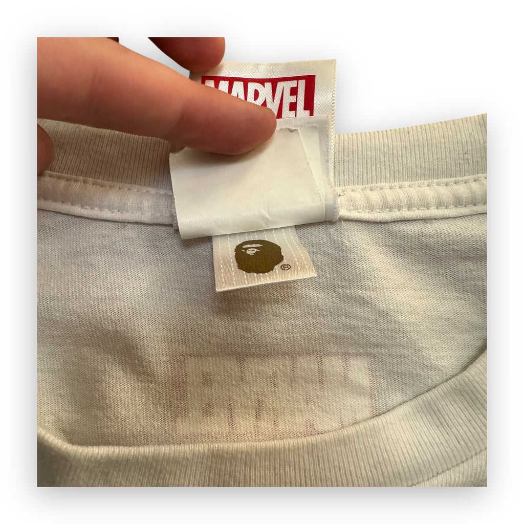 Tee Bape Marvel Comics Camo Mighty Thor White SS21