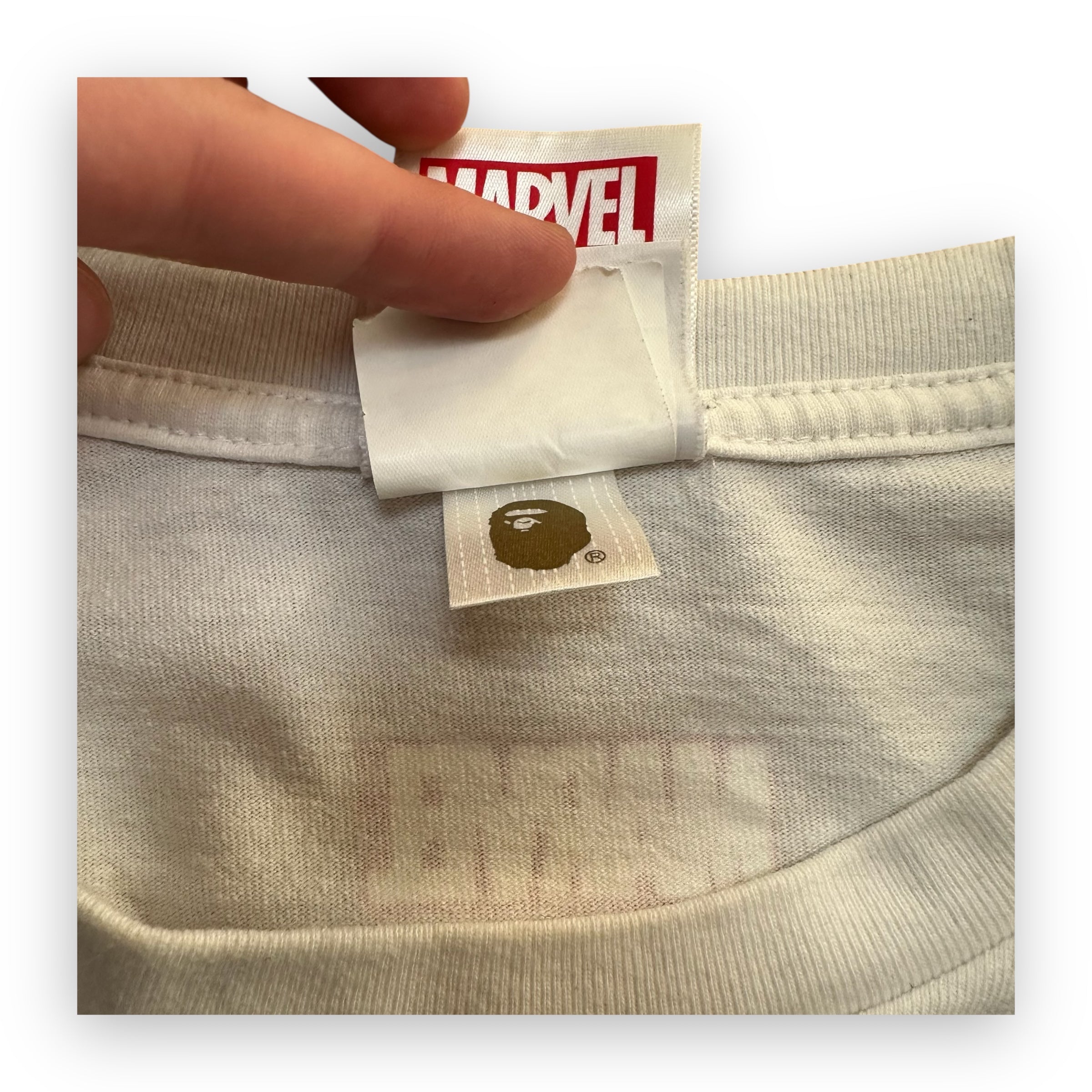 Tee Bape Marvel Comics Camo Mighty Thor White SS21