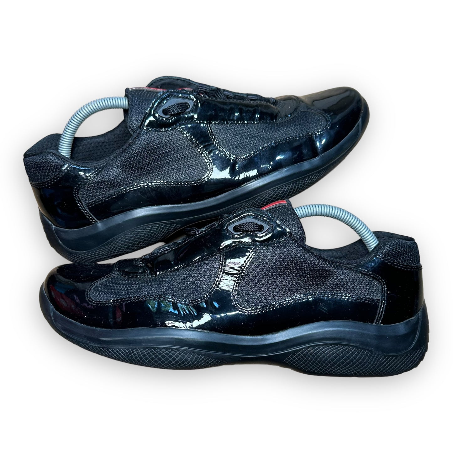 EU44.5 - US10.5 - UK9.5 • vintage Prada America’s Cup Black Patent