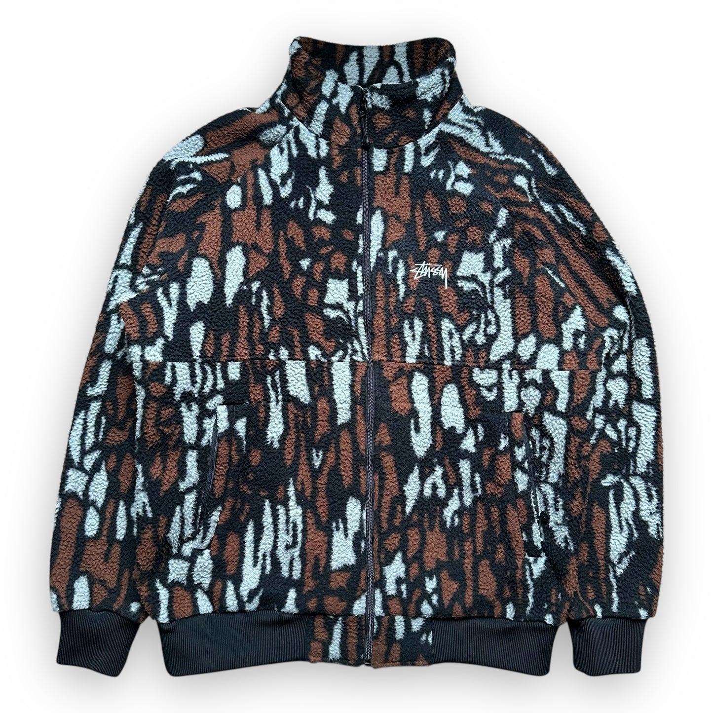 Jacket Stussy Fleece Tree Bark Brown (S)