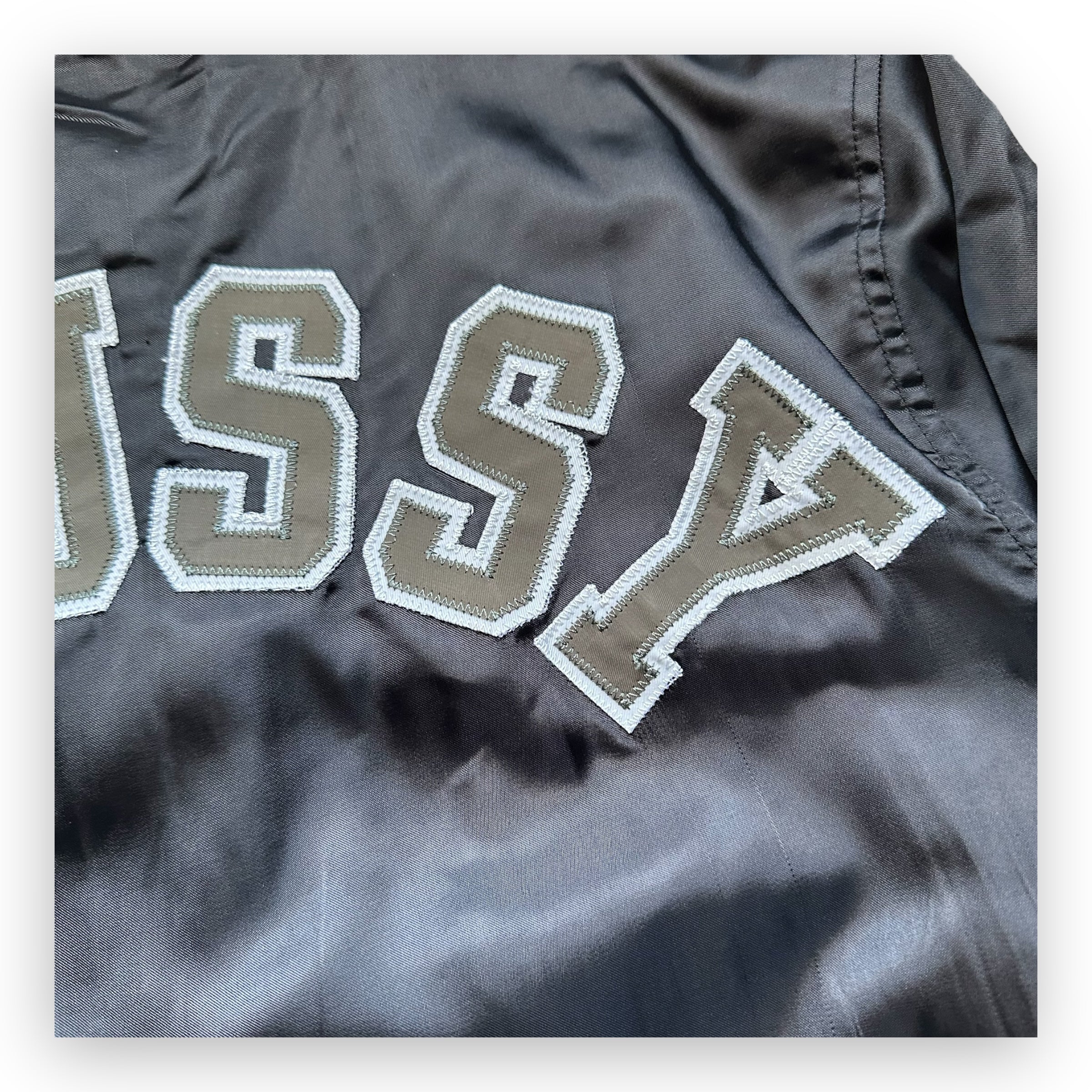 Jacket Stussy Varsity Bomber Nylon Black vintage