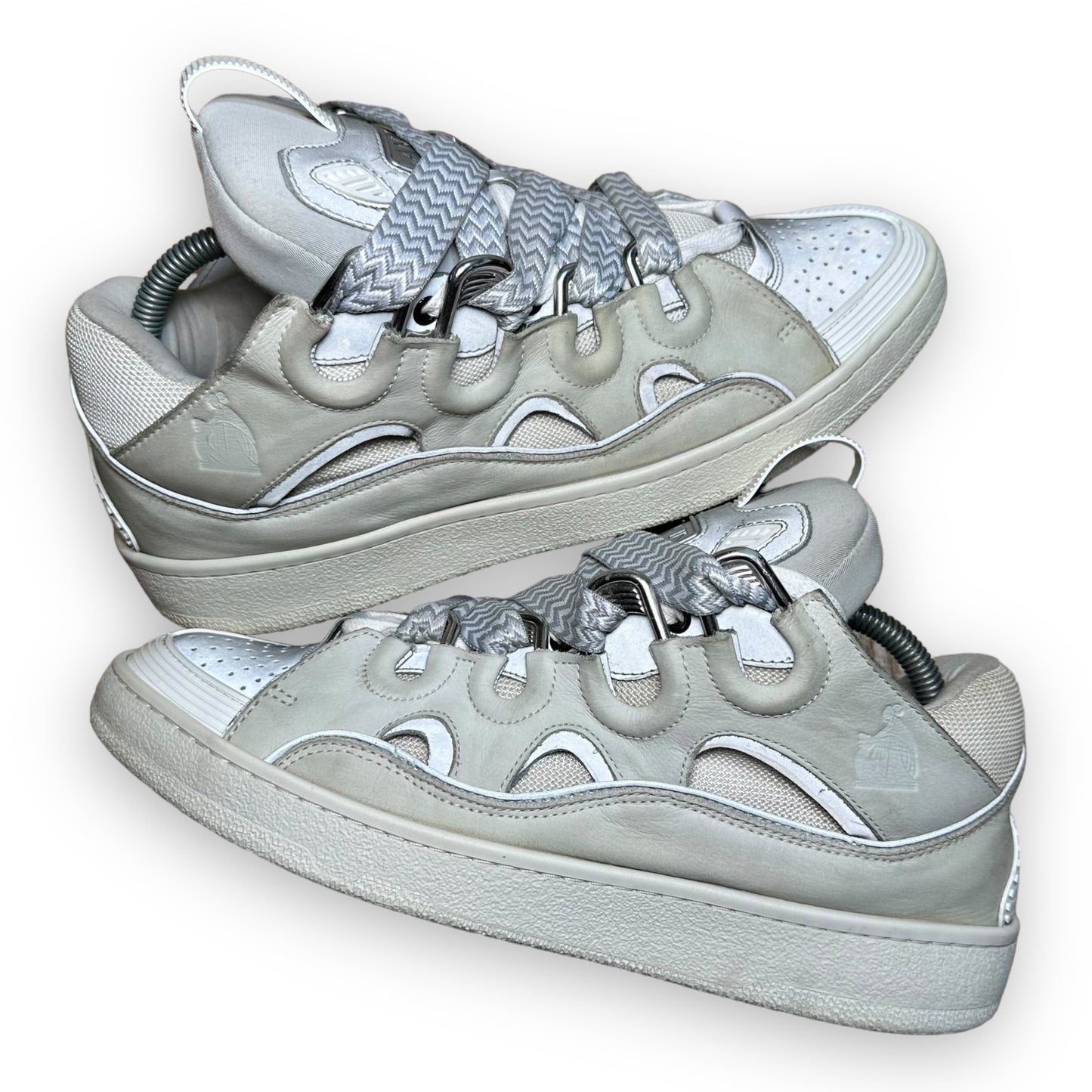 EU43 - US9.5 - UK8.5 • Lanvin Curb White Grey Reflective