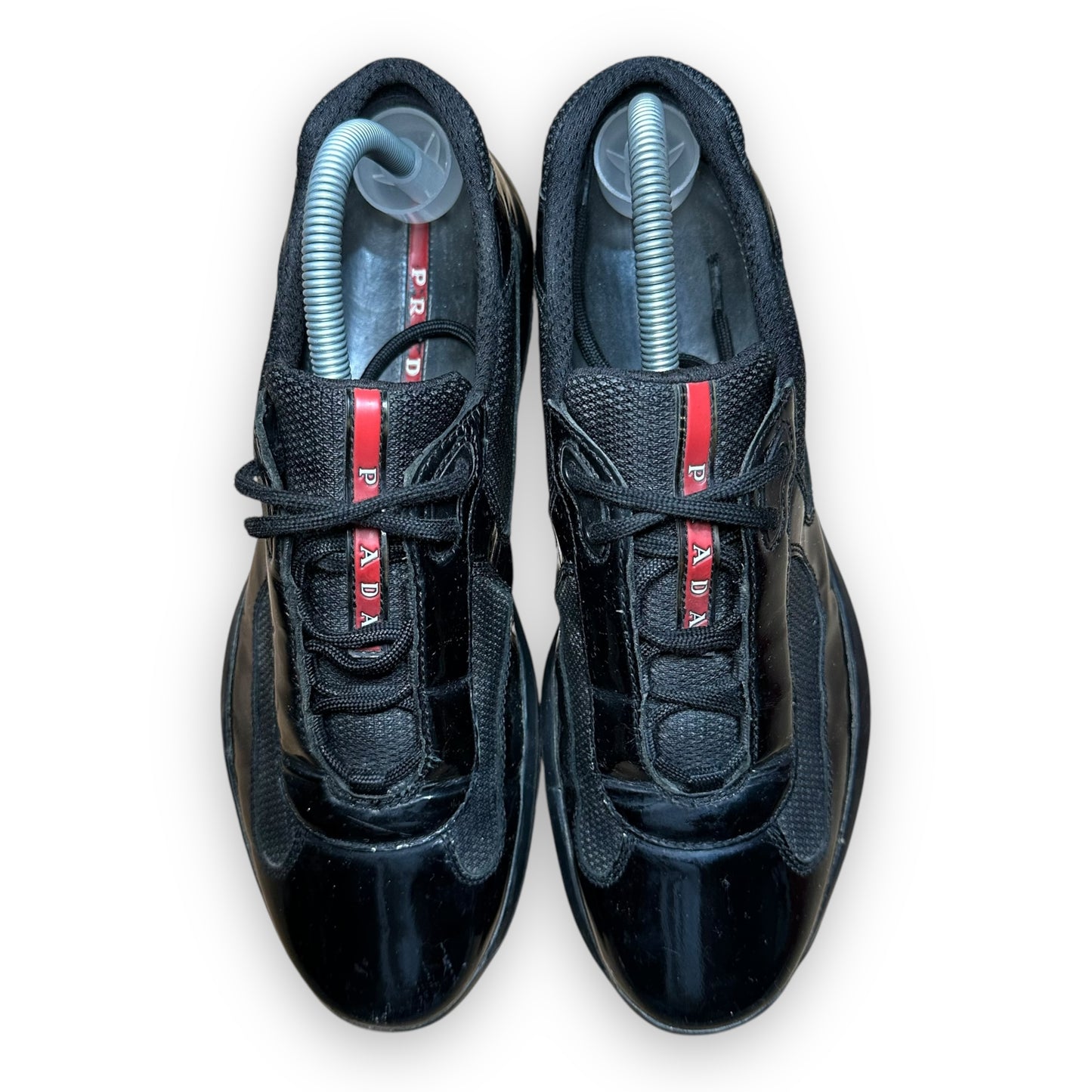 EU41 - US8 - UK7 • vintage Prada America’s Cup Black Patent