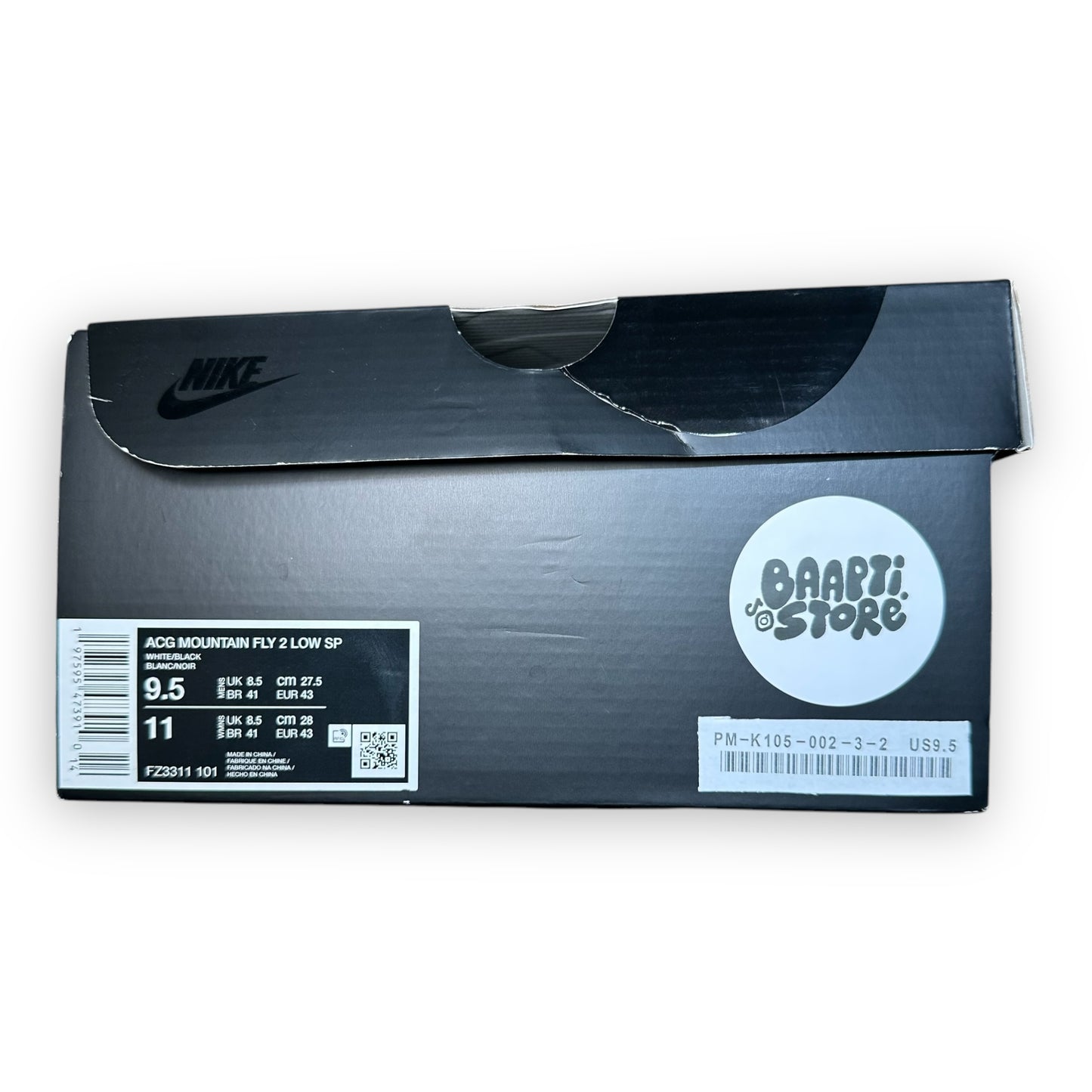 EU43 - US9.5 - UK8.5 • ACG Mountain Fly 2 Low Comme des Garcons Homme Plus White Black