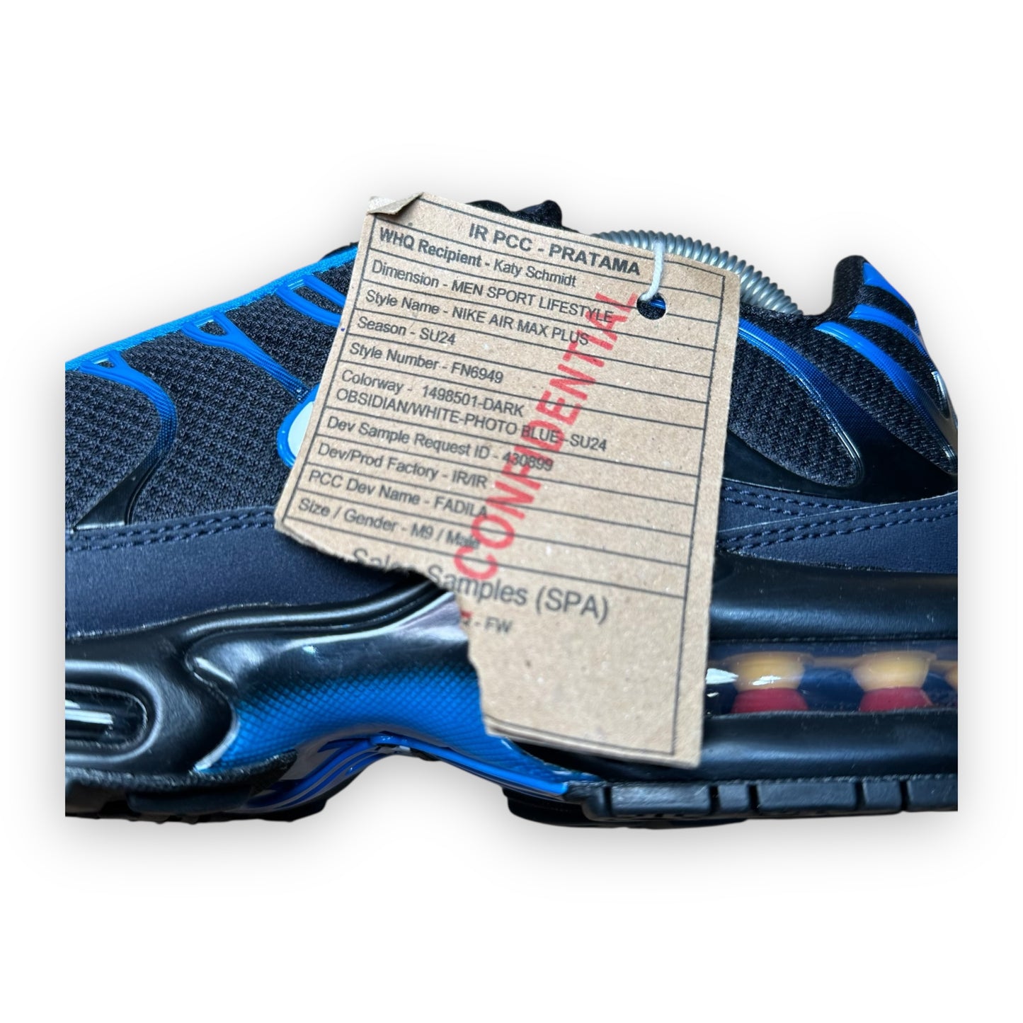 EU42.5 - US9 - UK8 • SAMPLE Unreleased Air Max Plus TN Dark Obsidian