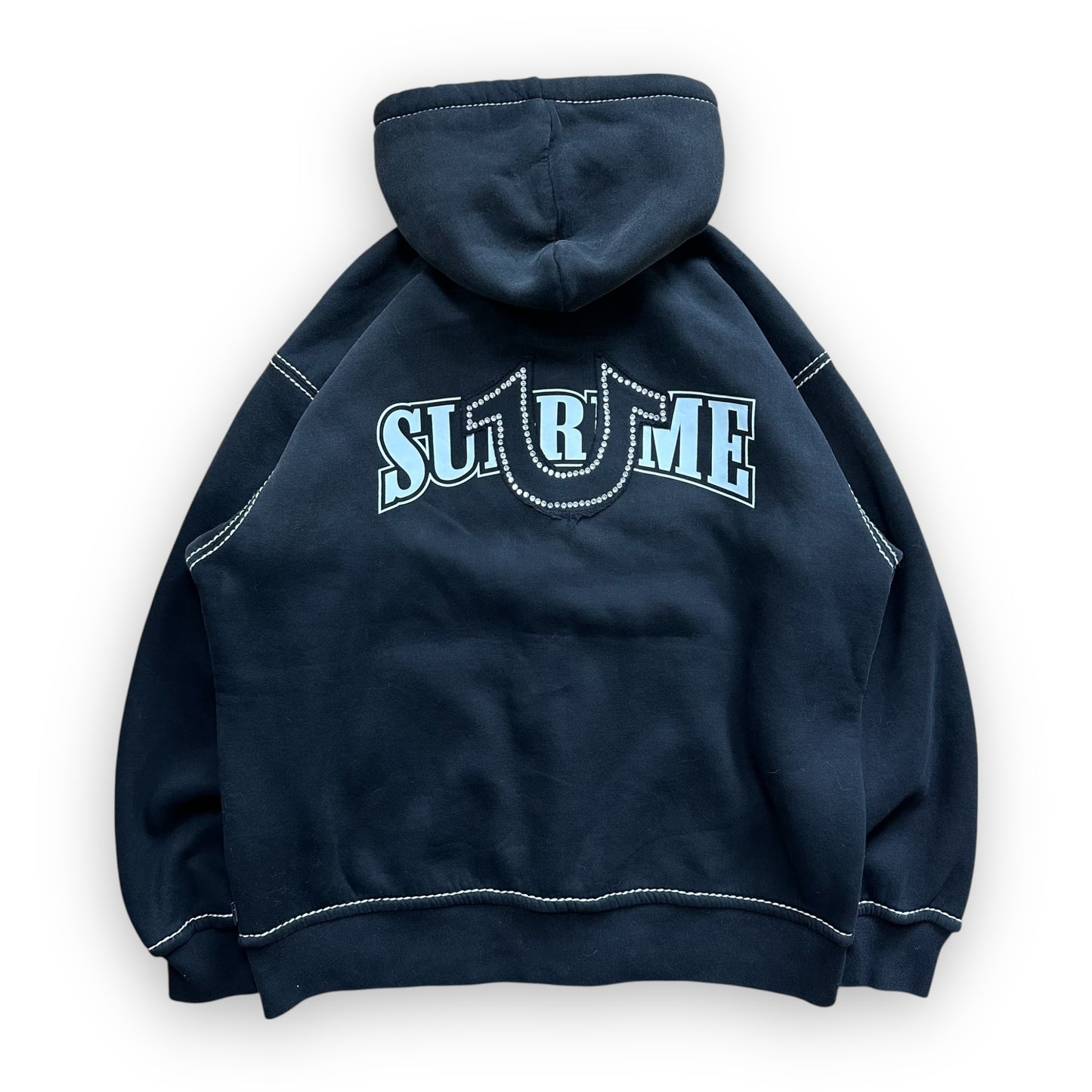 Sweatshirt Hoodie Zip Supreme True Religion Black FW22 (L)