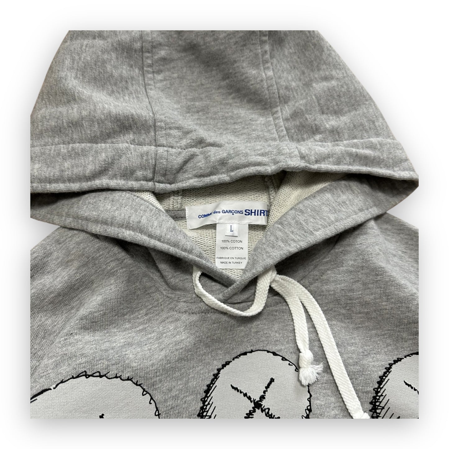 Sweatshirt Hoodie Comme des Garcons SHIRT x KAWS Grey (M)