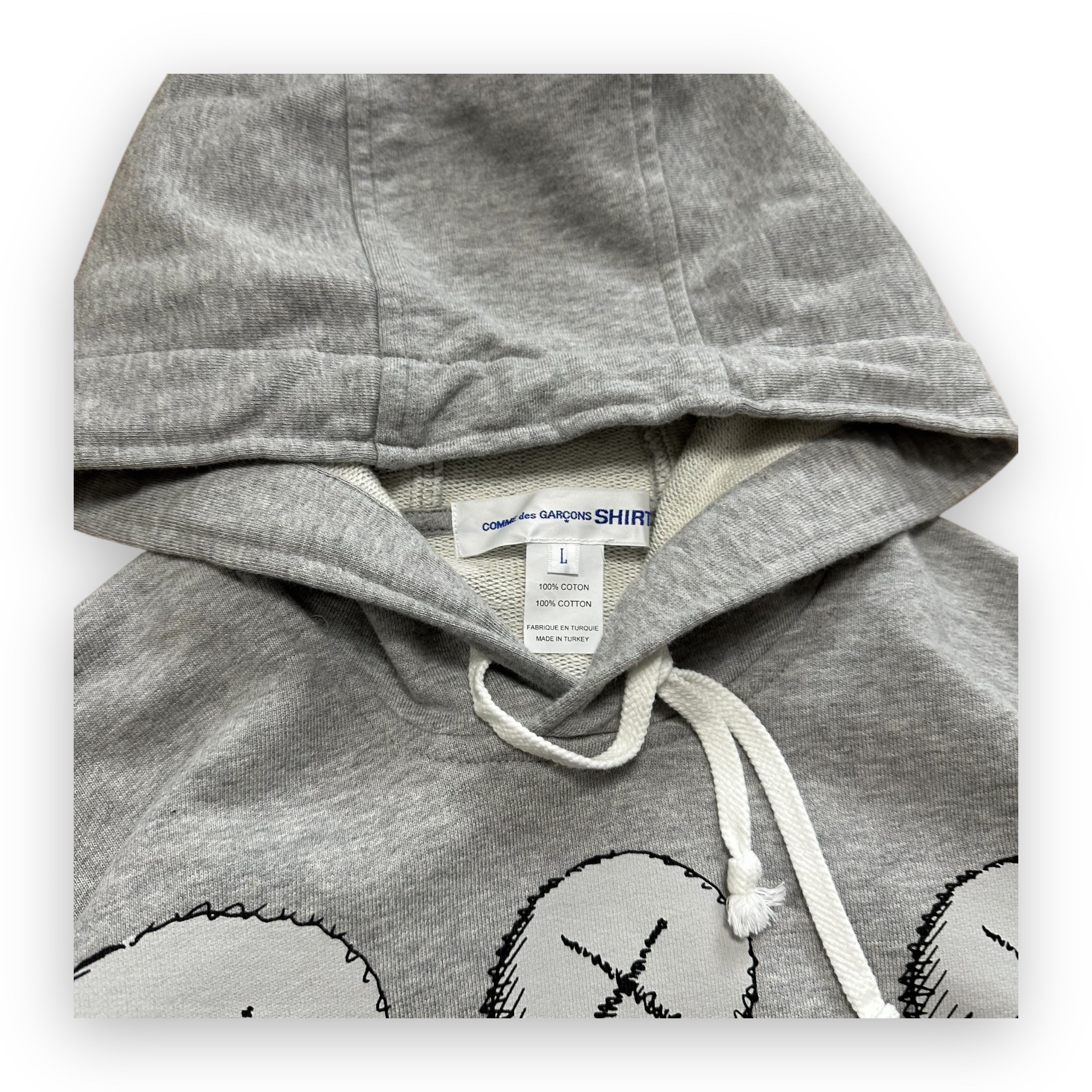 Sweatshirt Hoodie Comme des Garcons SHIRT x KAWS Grey