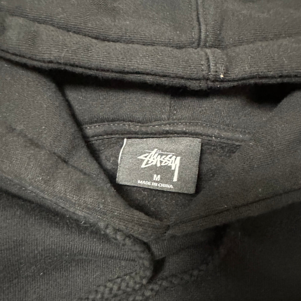 Sweatshirt Hoodie Stussy Spell Out Crown Black