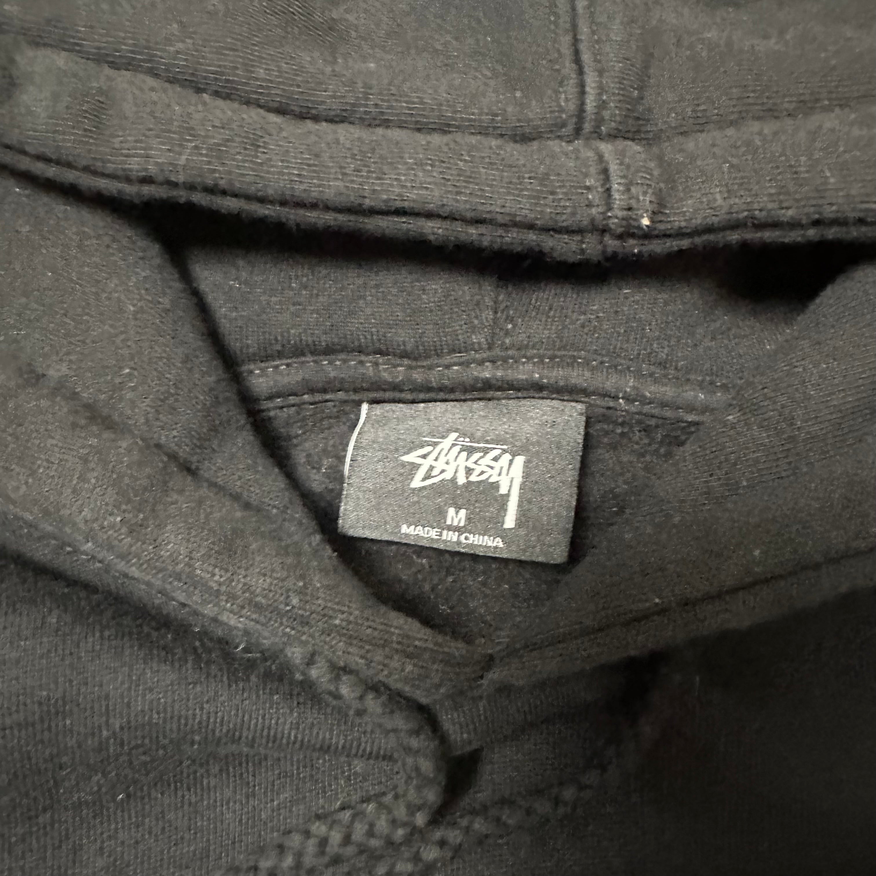 Sweatshirt Hoodie Stussy Spell Out Crown Black