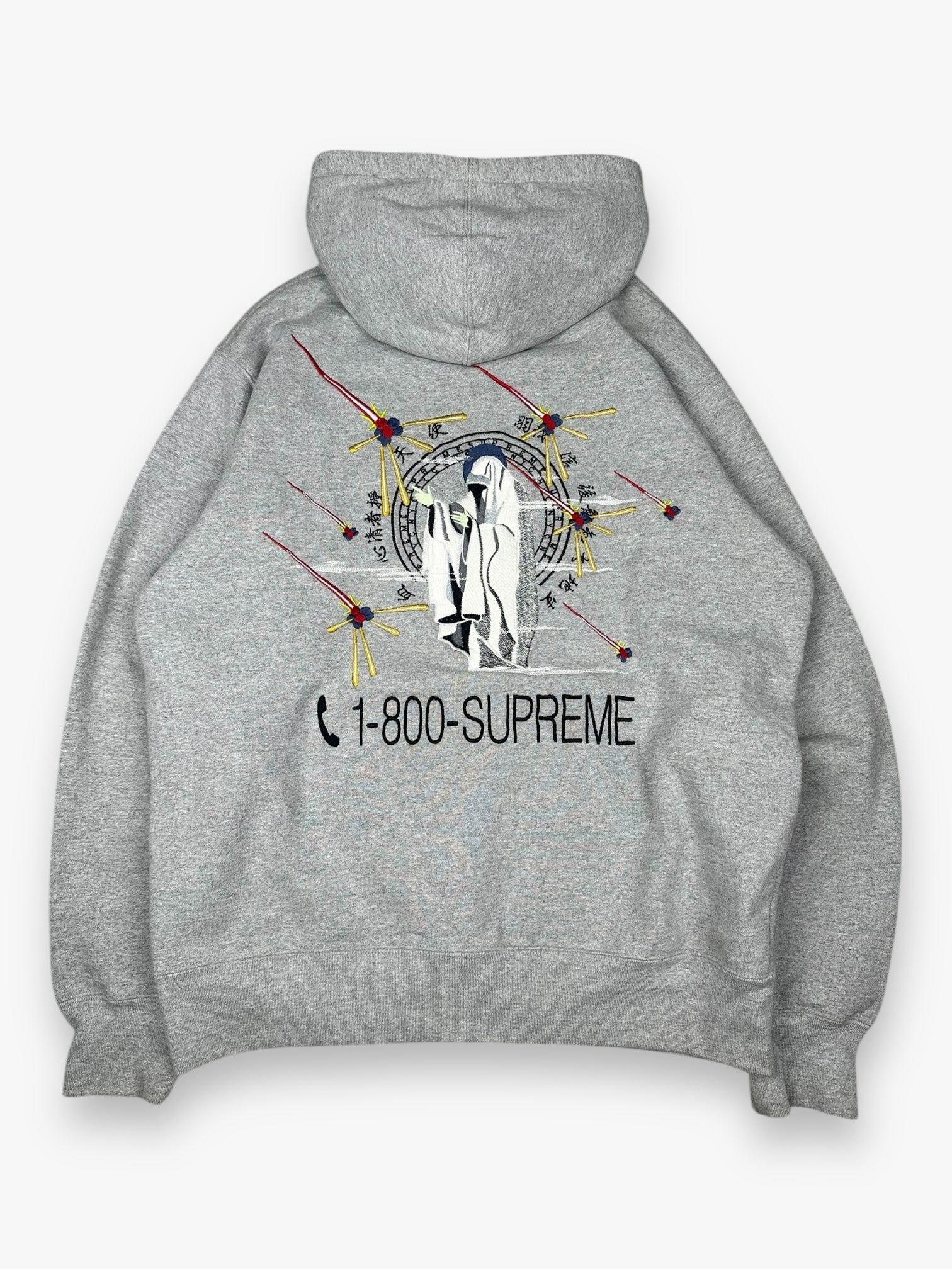 Sweatshirt Hoodie Supreme 1-800 Grey FW19