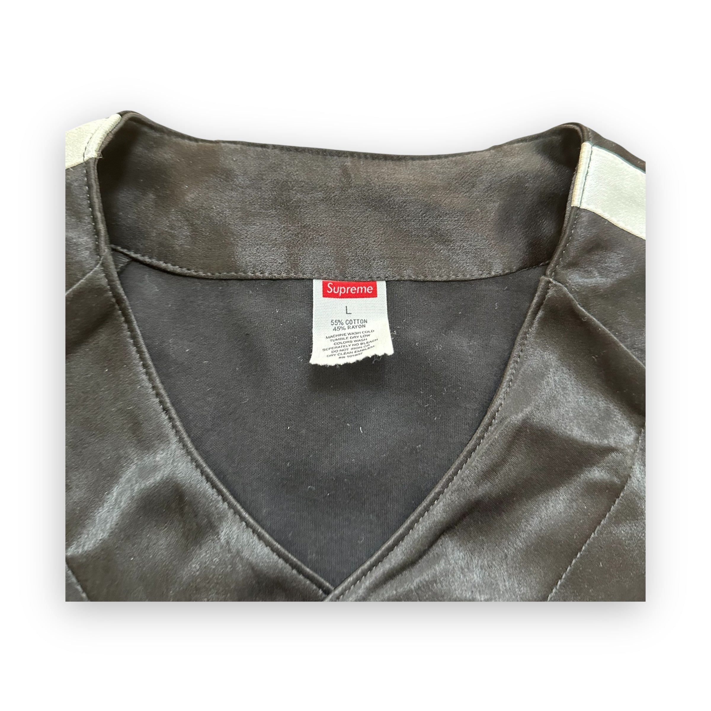 Jersey Supreme Satin Baseball Black SS17