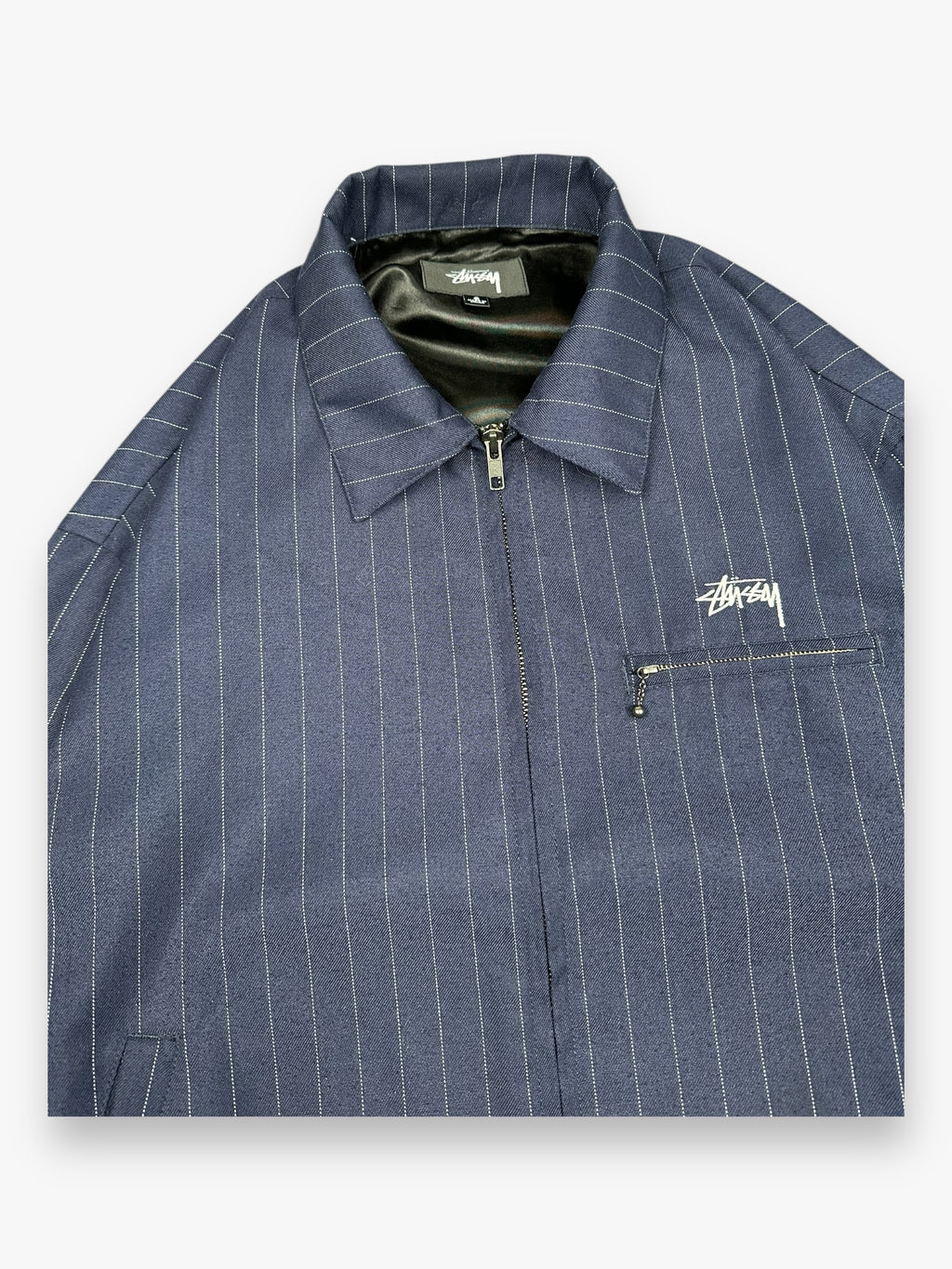 Stussy CDG Pin Striped Bing Jacket Navy SS20