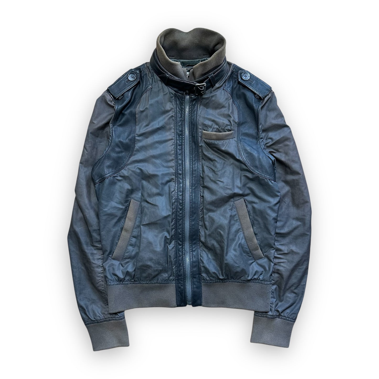 Jacket Dolce & Gabbana Hybrid Nylon Leather Brown vintage (M)