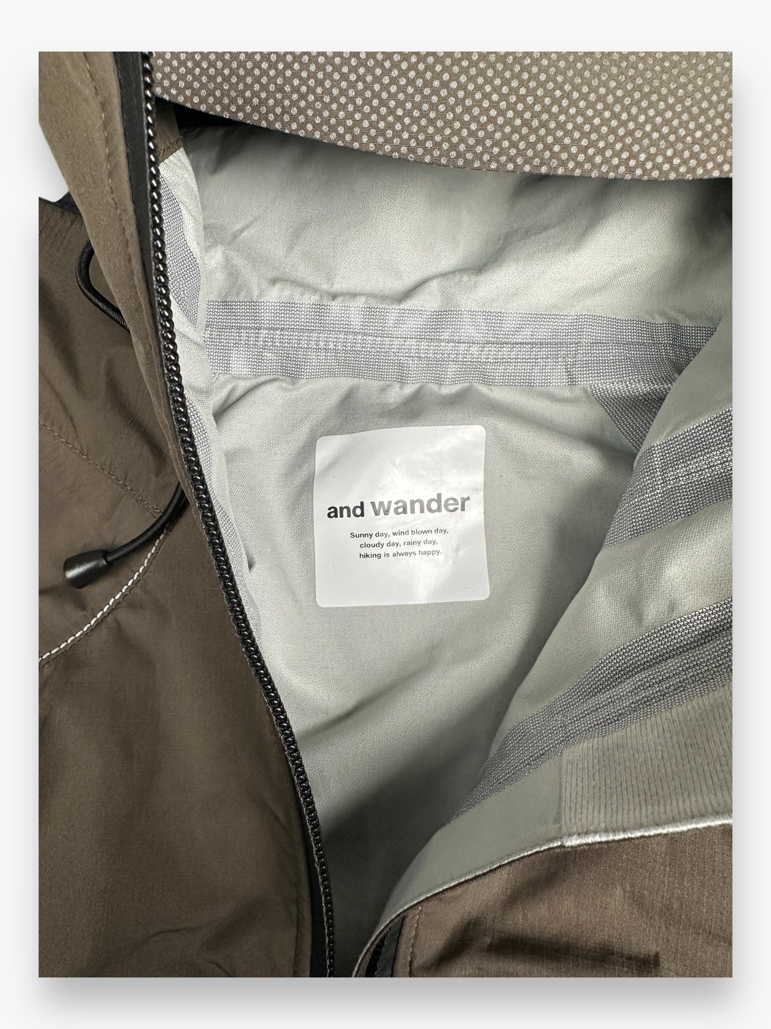 And Wander Shield Rain Jacket Pertex Khaki