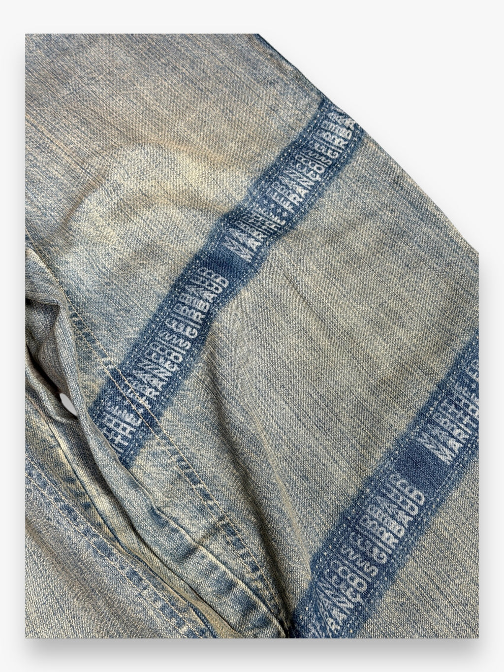 Marithe + Francois Girbaud Striped SAMPLE Jeans Faded Blue