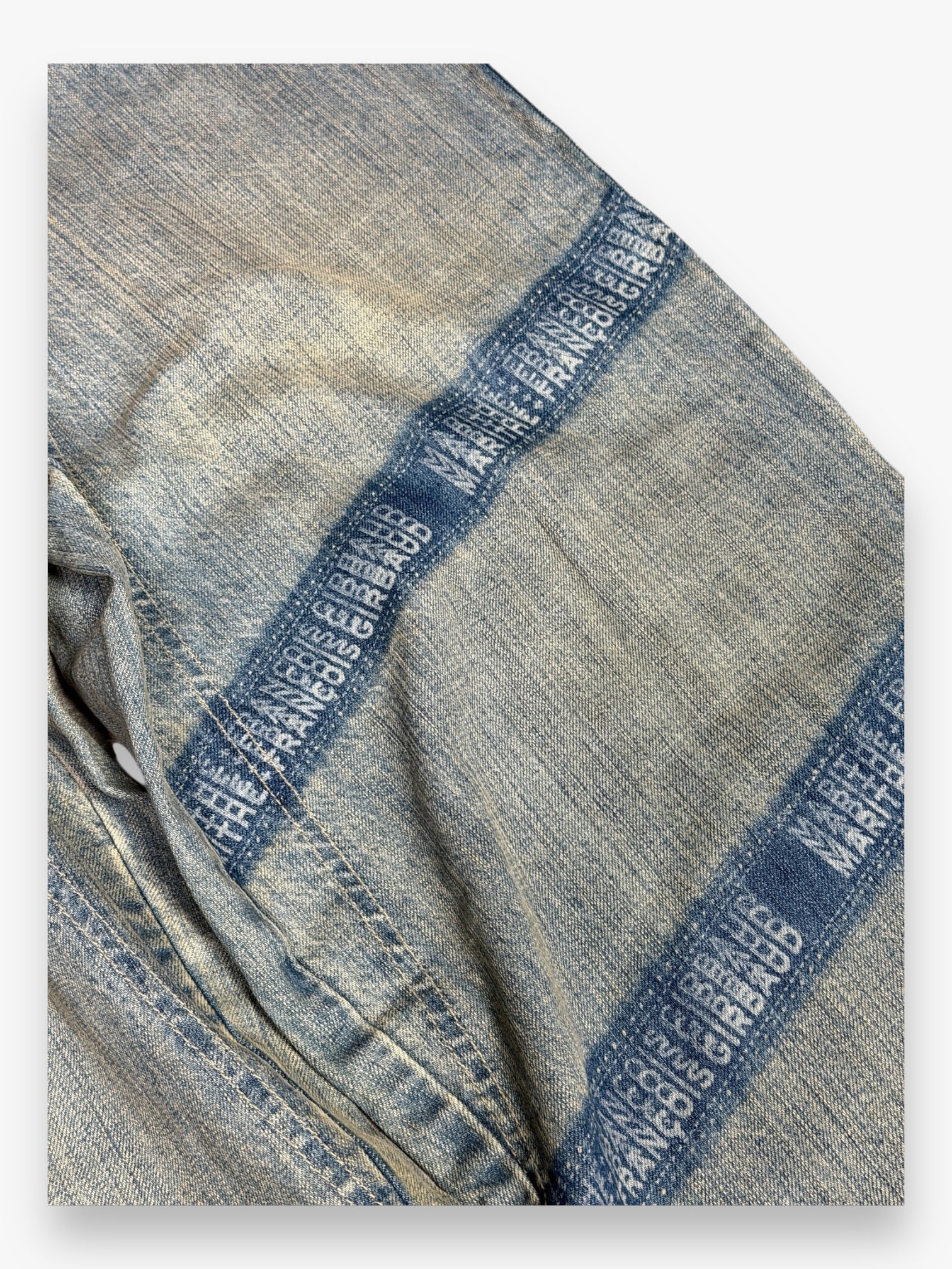 Marithe + Francois Girbaud Striped SAMPLE Jeans Faded Blue