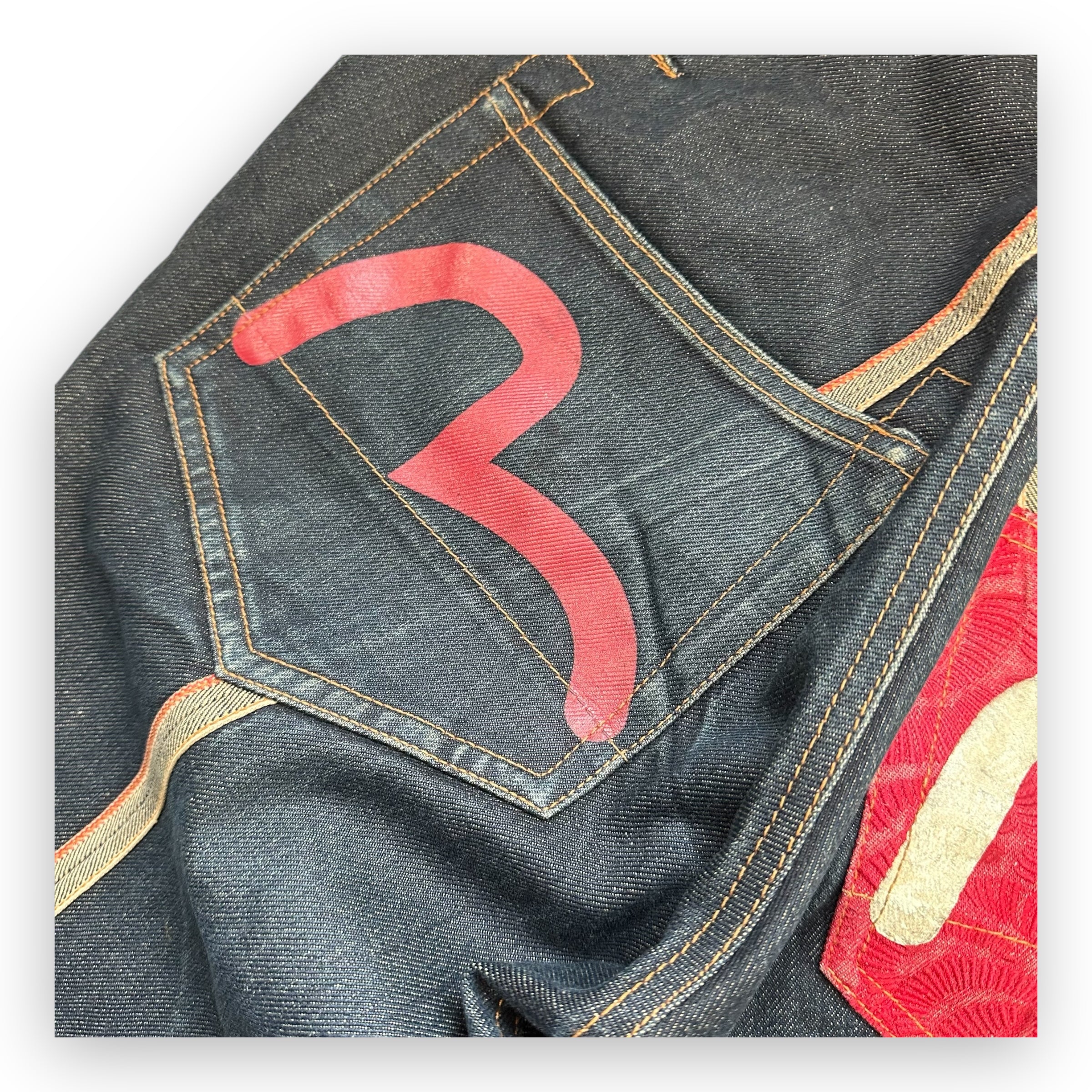 Jeans Evisu Seagull Lot 0445 Red/White